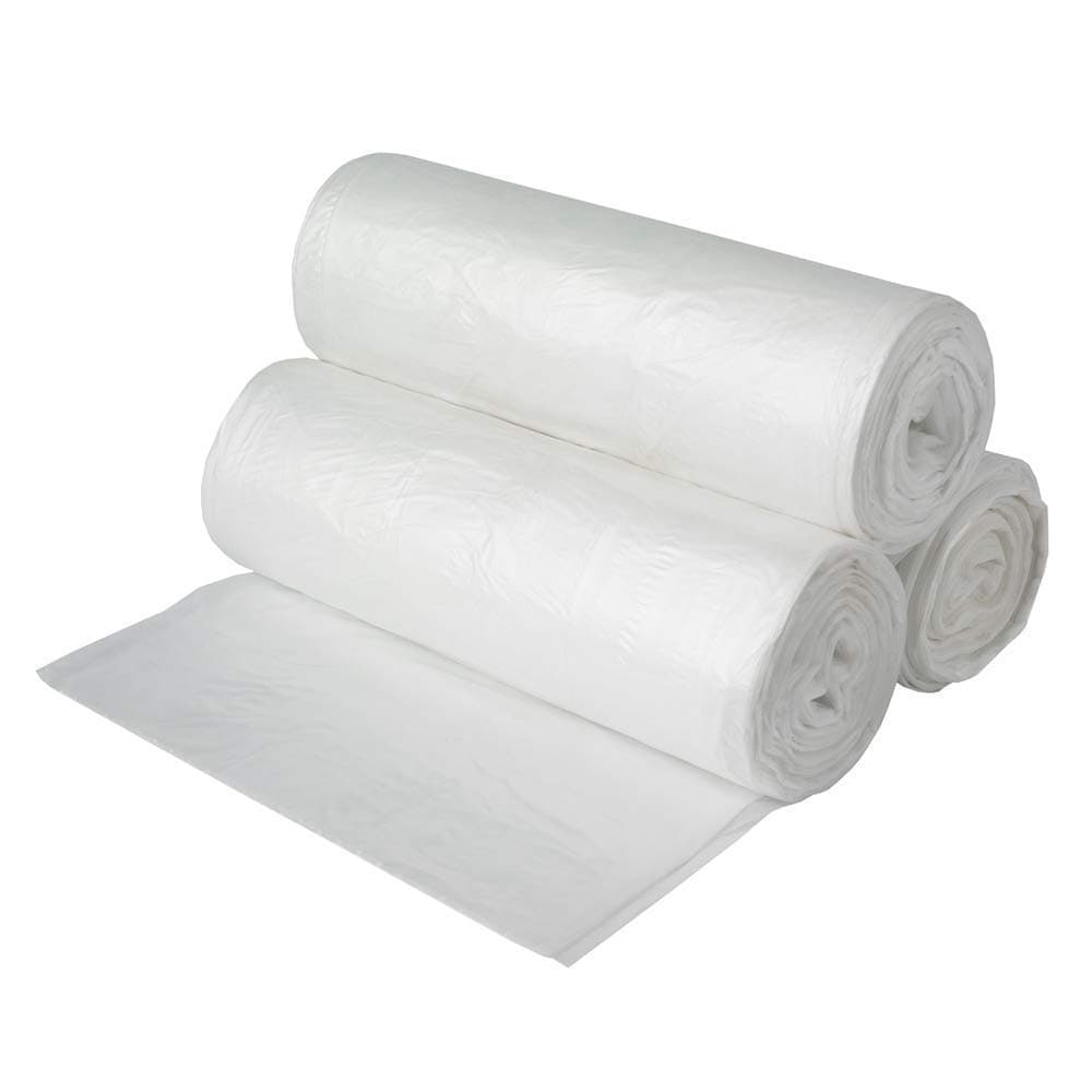 Aluf Plastics 4 Gallon 6 Micron (eq) Clear Garbage Bags - 17" x 18" - Pack of 2000 - For Home, Office, Bathroom, Healthcare, & Municipal