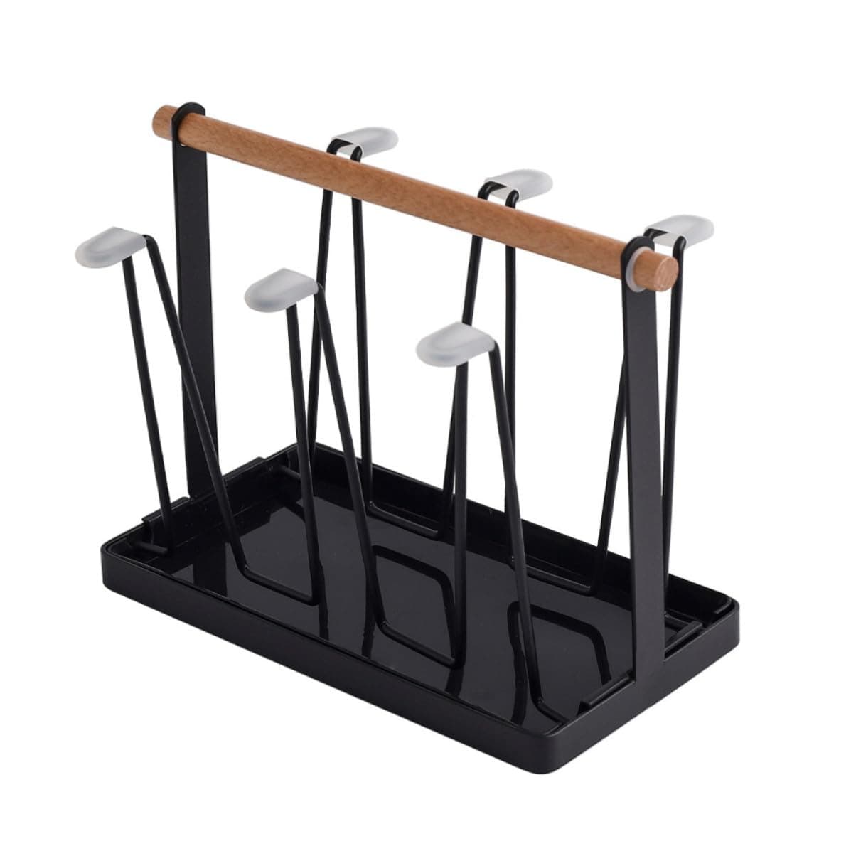 OKUMEYR Plastic Cup Drying Rack Multi-Purpose Bottle Drainer Stand with Handle for Kitchen and Desktop