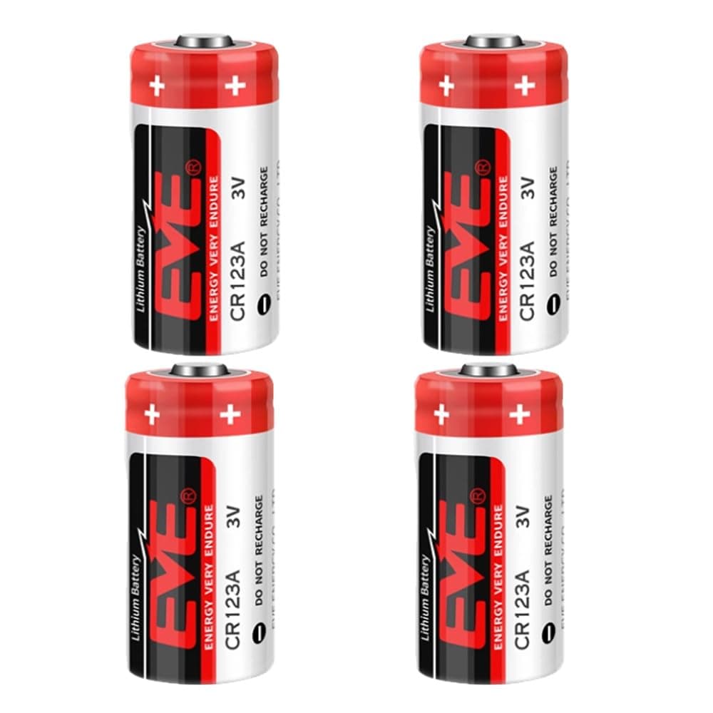 Nuboxx (4-Pack) EVE CR123A 3.0V 1500mAh Non-Rechargeable Disposable Lithium Battery
