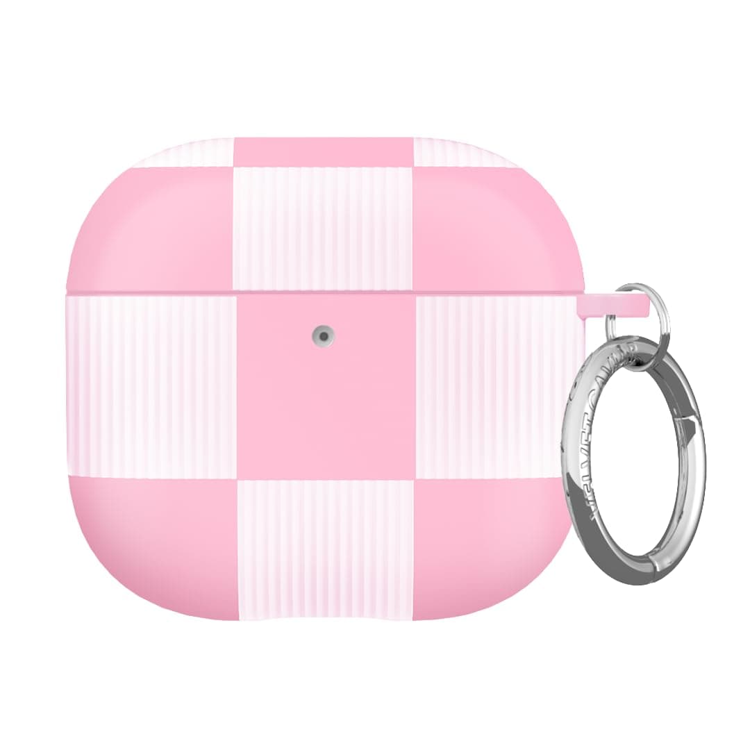 VELVET CAVIAR Compatible with AirPods 4 Case with Keychain - Cute Protective Hard 4th Generation Cases for Women - Pink Checkered