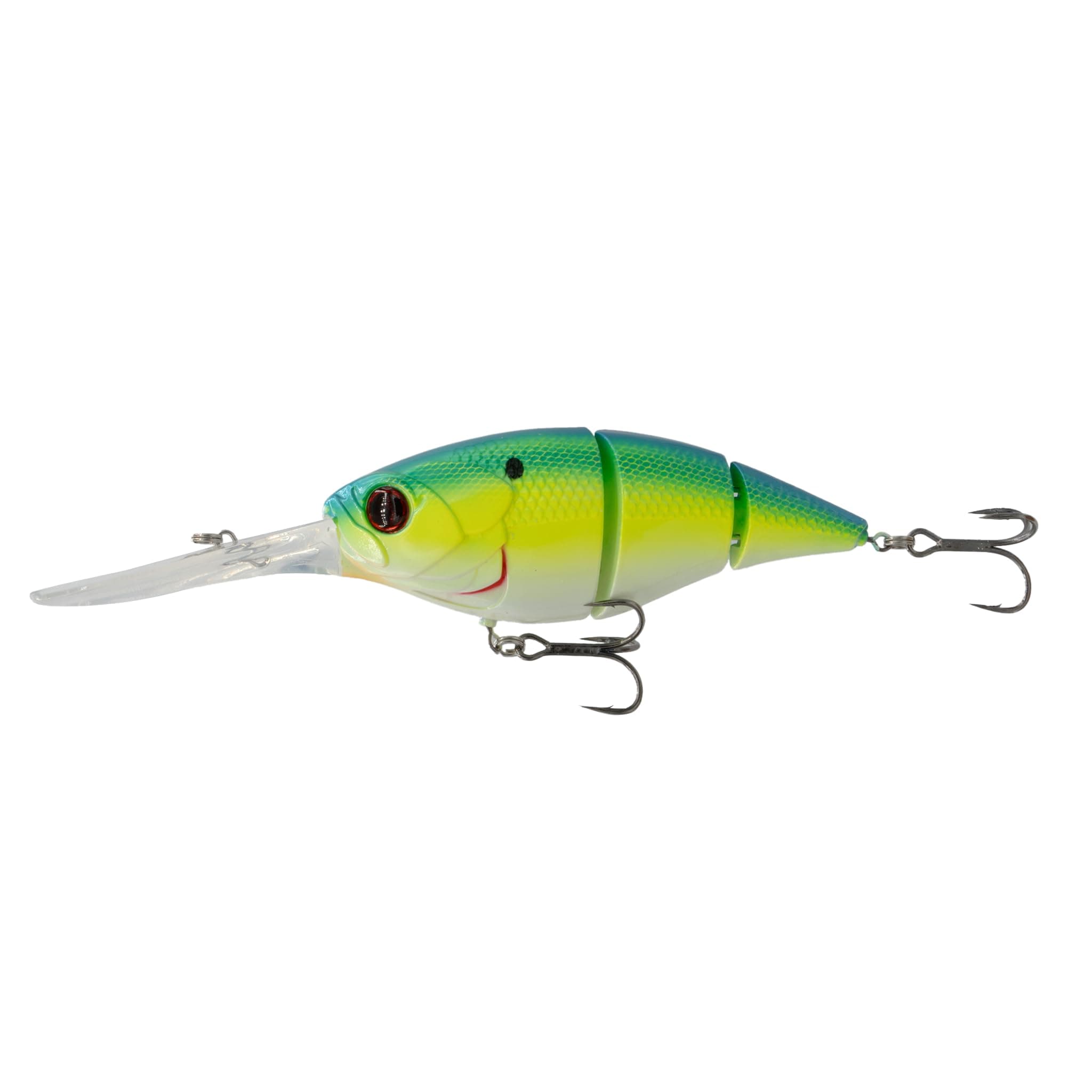 Bass Fishing Deep Crankbait – 6th Sense The Unit 200 – Jointed, 22–26 ft Dive, 3.3 oz (Blue-Treuse Shad)