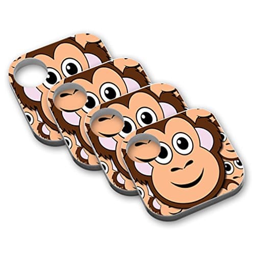 MightySkins Protective Vinyl Skin Decal (4 Pack) Compatible with Tile Key Finder Phone Finder wrap Cover Sticker Skins Monkey