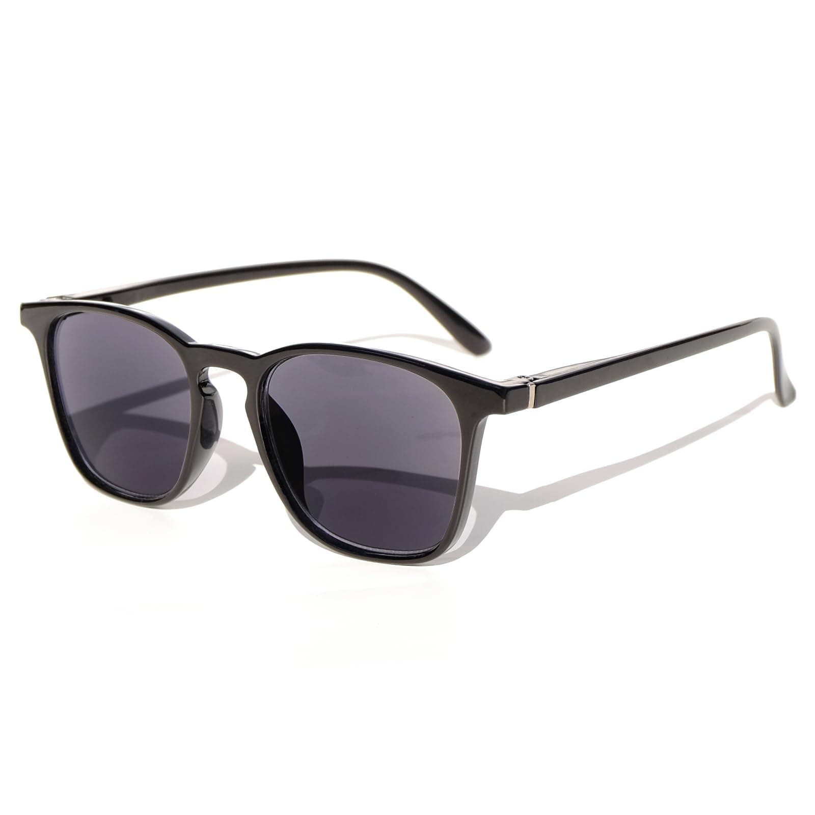 Sehnsucht Reading Sunglasses for Women Men Sun Readers Glasses Full Lens with Spring Hinge-Not Bifocals 8200 Black 2.50