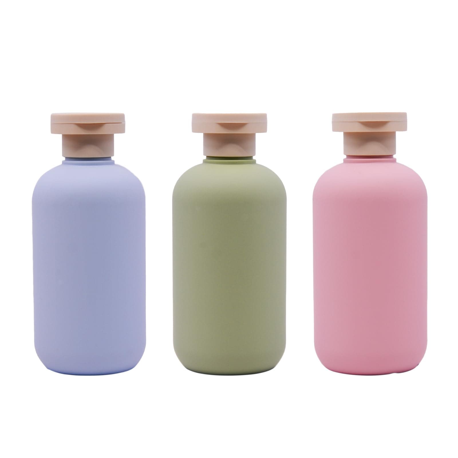 Uotyle 3PCS Squeeze Bottles with Flip Cap BPA-Free 6.8oz/200ml Shower Bottles Plastic Travel Bottles for Lotion (3 Color)