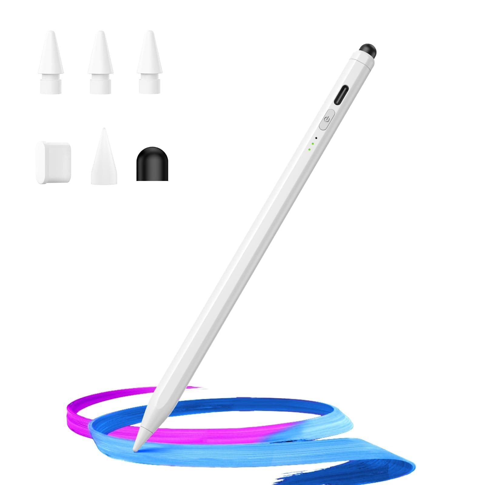 Hastraith Stylus Pen for iPad(2026-2018),13 mins Fast Charge Pencil with Tilt Sensitivity and Palm Rejection for iPad A16/10/9/8/7/6,Air 13"/11"/M3/M2/5/4/3,Pro 11"/13"/12.9"/M4/M2/M1,Mini 7/6/5,White