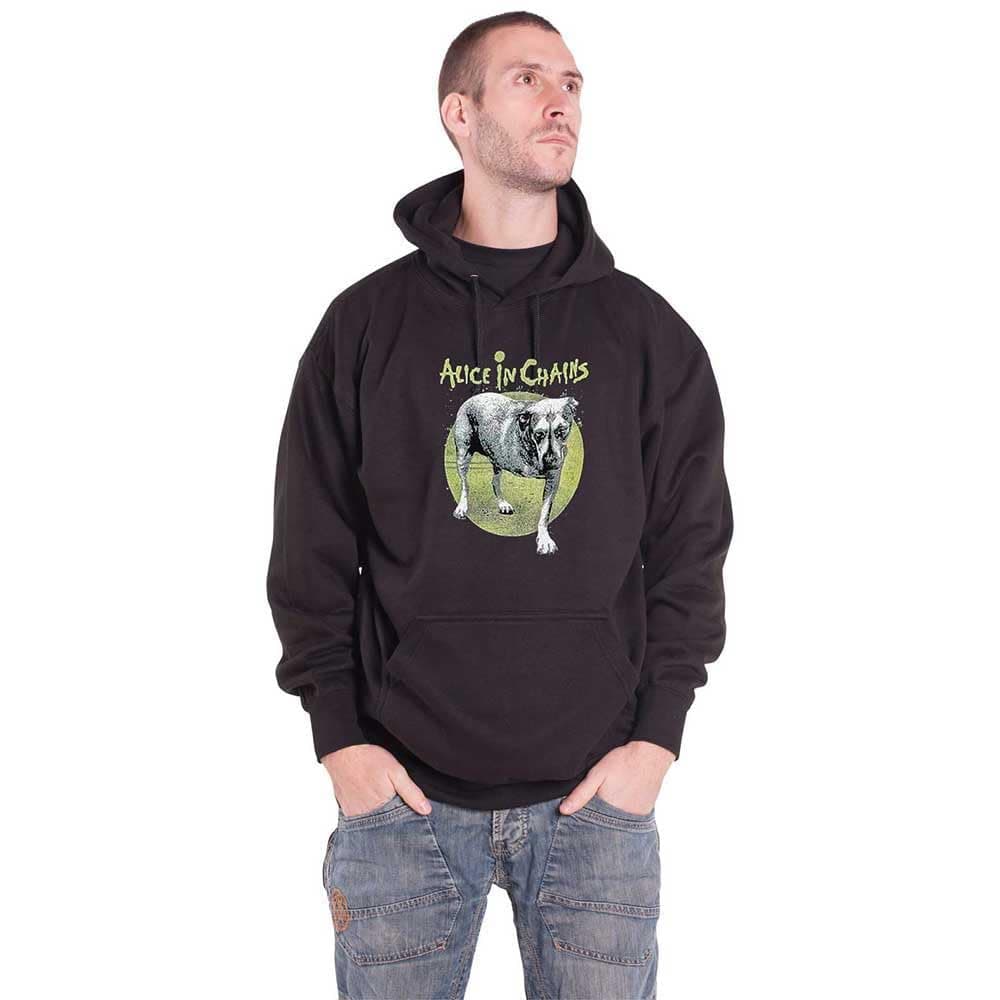 Alice In Chains Three Legged Dog Pullover Hoodie Size XL Black