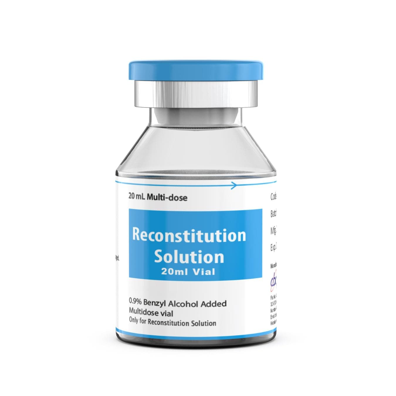 Reconstitution Solution 20mL Plastic Multi-Dose Vials (1 QTY) | Preserved Multi-Dose Solution for Laboratory & Professional Applications