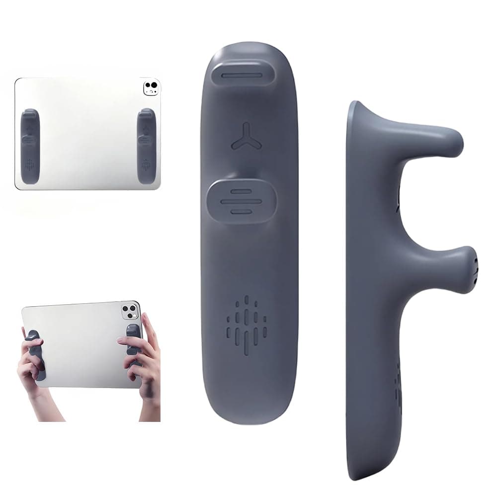 PXIRQ Silicone Handle for iPad/Tablet - [Washable & Reusable] Anti-Slip Hand Holder, Multi-Finger Triggers Operation Grip for Gaming, Reading and Daily Use – Reduces Hand & Wrist Fatigue