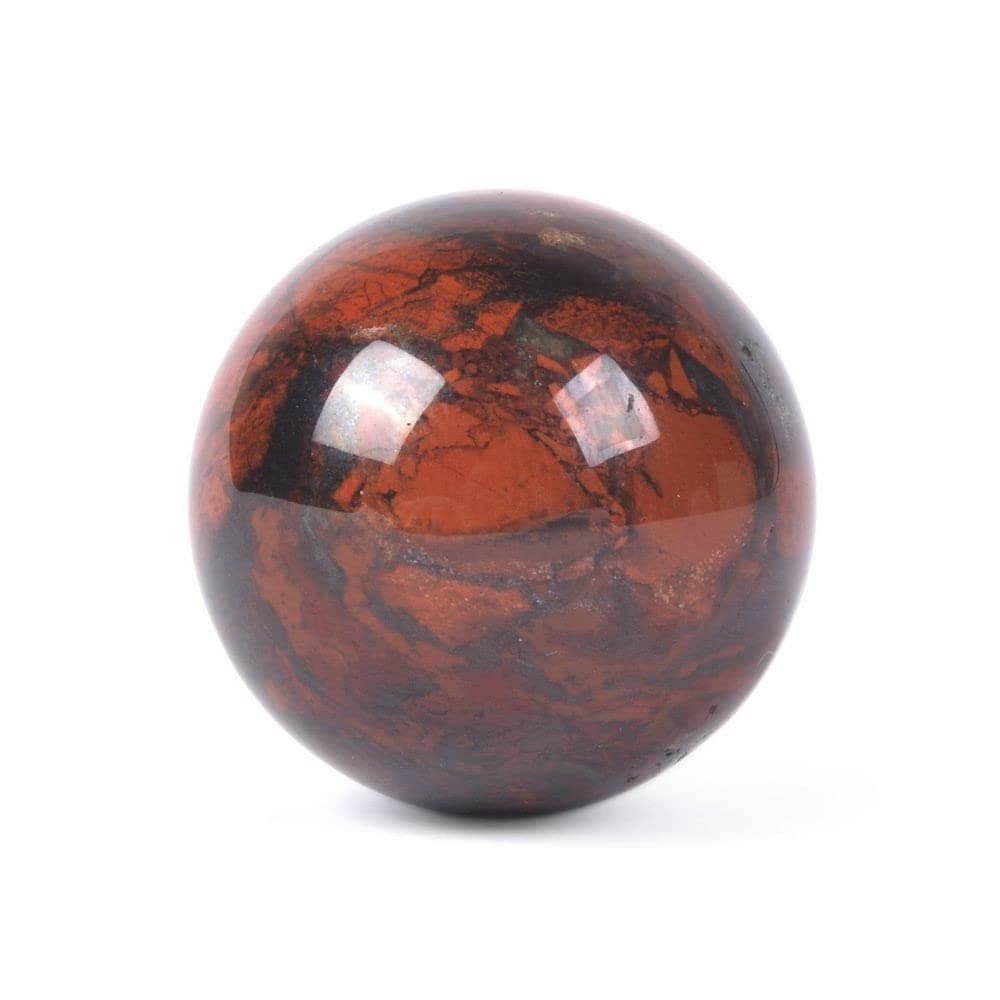 Justinstones Natural Red Brecciated Jasper Tumble 20mm Gemstone Healing Crystal Energy Ball Round Sphere Specimen Collection Pocket Palm Worry Stone(Pack of 5)