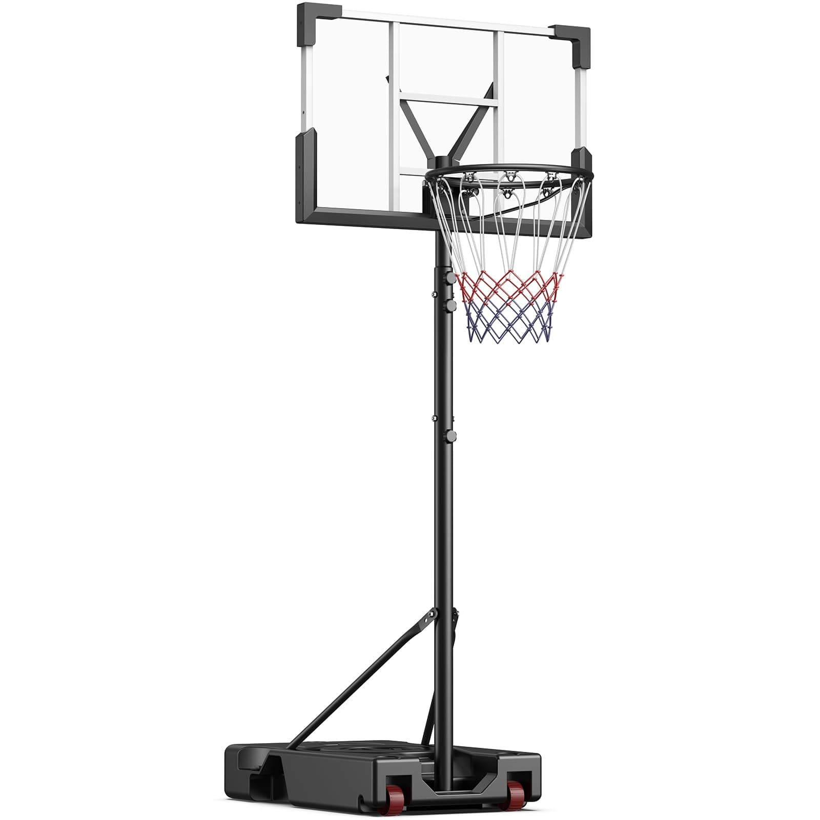 OLOEY Basketball Hoop Outdoor, Portable Basketball Hoops Goals with 45 Inch Shatterproof Backboard for Kids Teenagers Youth Adult