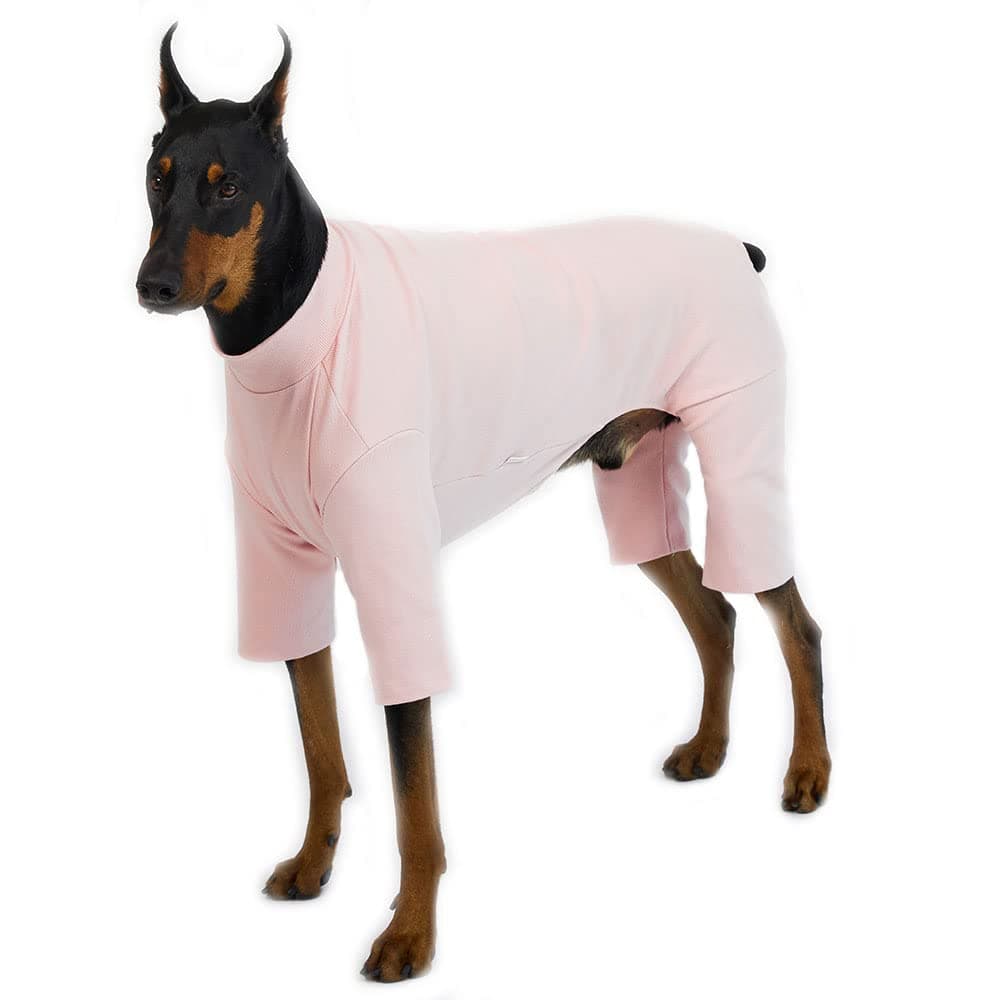 Lucky Petter Pet Clothes for Dog Cat Puppy Basic Pajamas Durable and Elastic Dog Pajamas Apparel Outfits (5X-Large, Basic Pink)