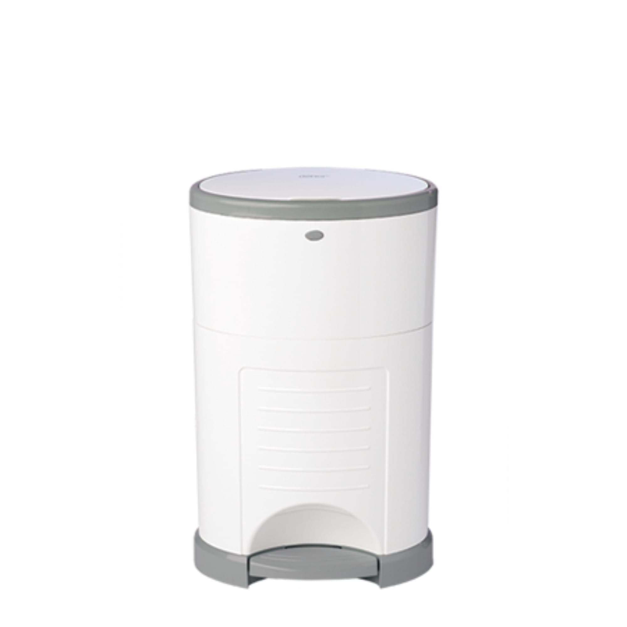 Diaper Dekor Mini Hands-Free Diaper Pail | Easiest to Use | Just Step – Drop – Done | Doesn’t Absorb Odors | Most Economical Refill System | 70% Recycled Materials | EKO White