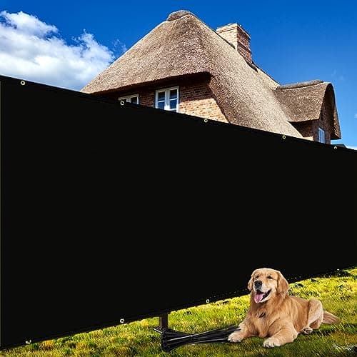 Shade&Beyond Fence Privacy Screen 3FT X 88FT Black Heavy Duty 170 GSM Fencing Mesh Shade Net Cover for Wall Garden Back Yard Outdoor Decoration
