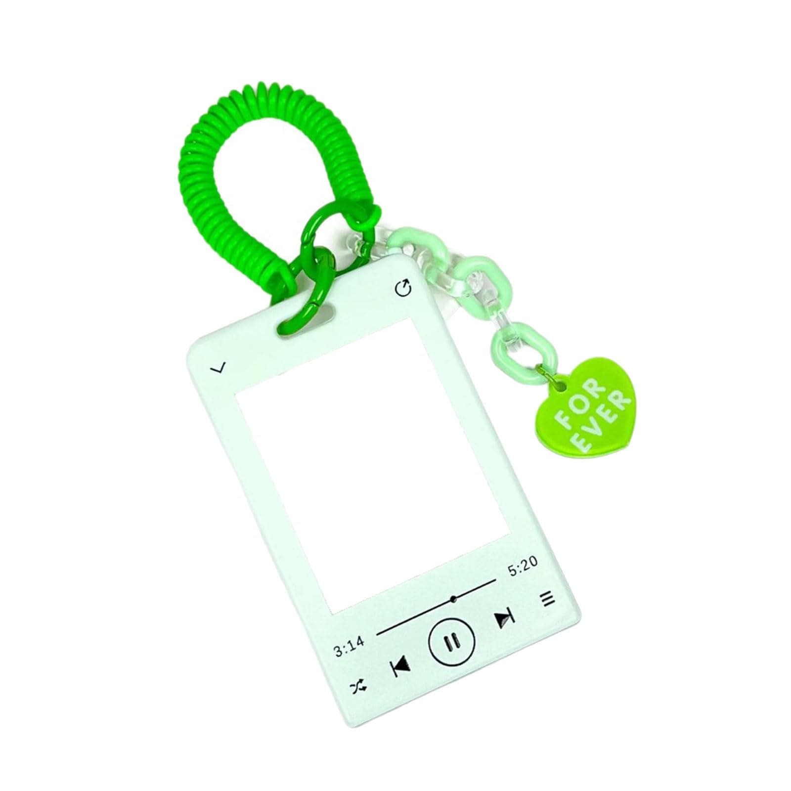 Music Player Theme Card Holder Photocard Holder Card Sleeve Bus Card Holder Card Protector with Pendant Keychain