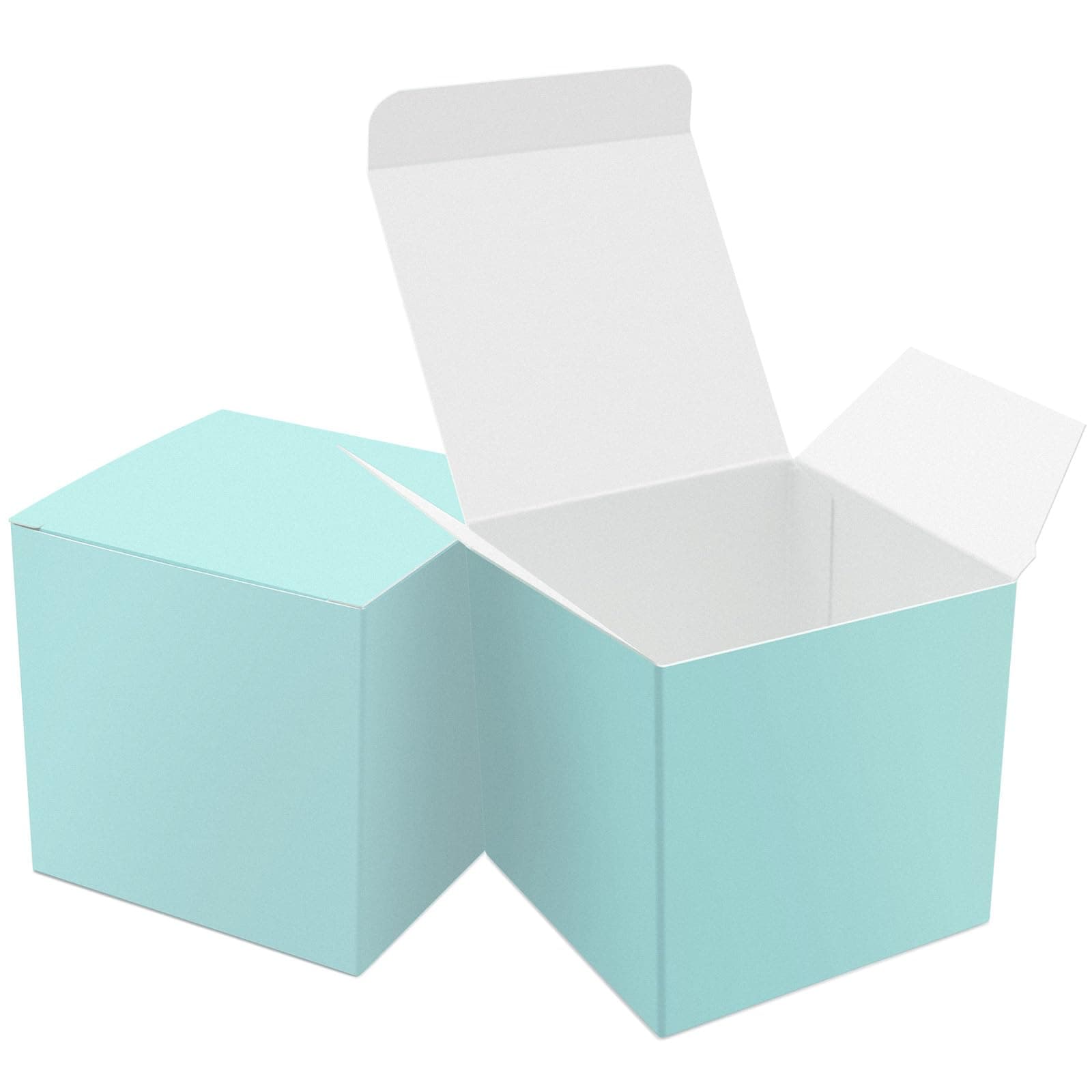 Oletx 25 Pcs Blue Paper Gift Boxes, Small 3x3x3 inch Gift Box with Lids