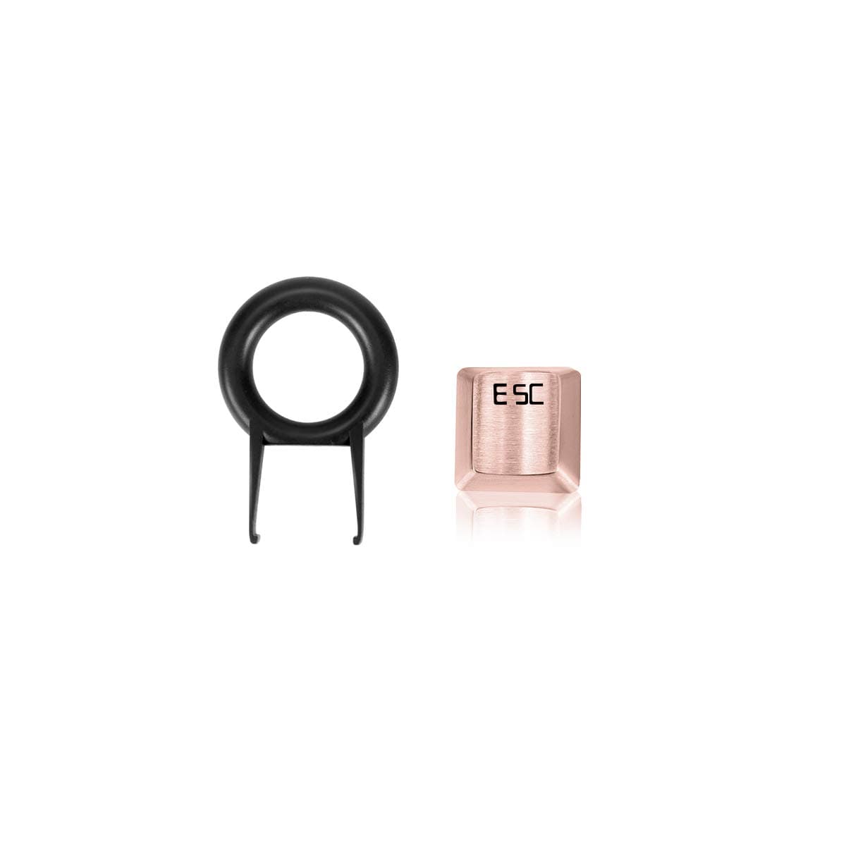Fitlink Rose Gold FPS & MOBA Gaming Keycaps, WASD QWERDF Removable Stainless Steel, Compatible with Mechanical Keyboards