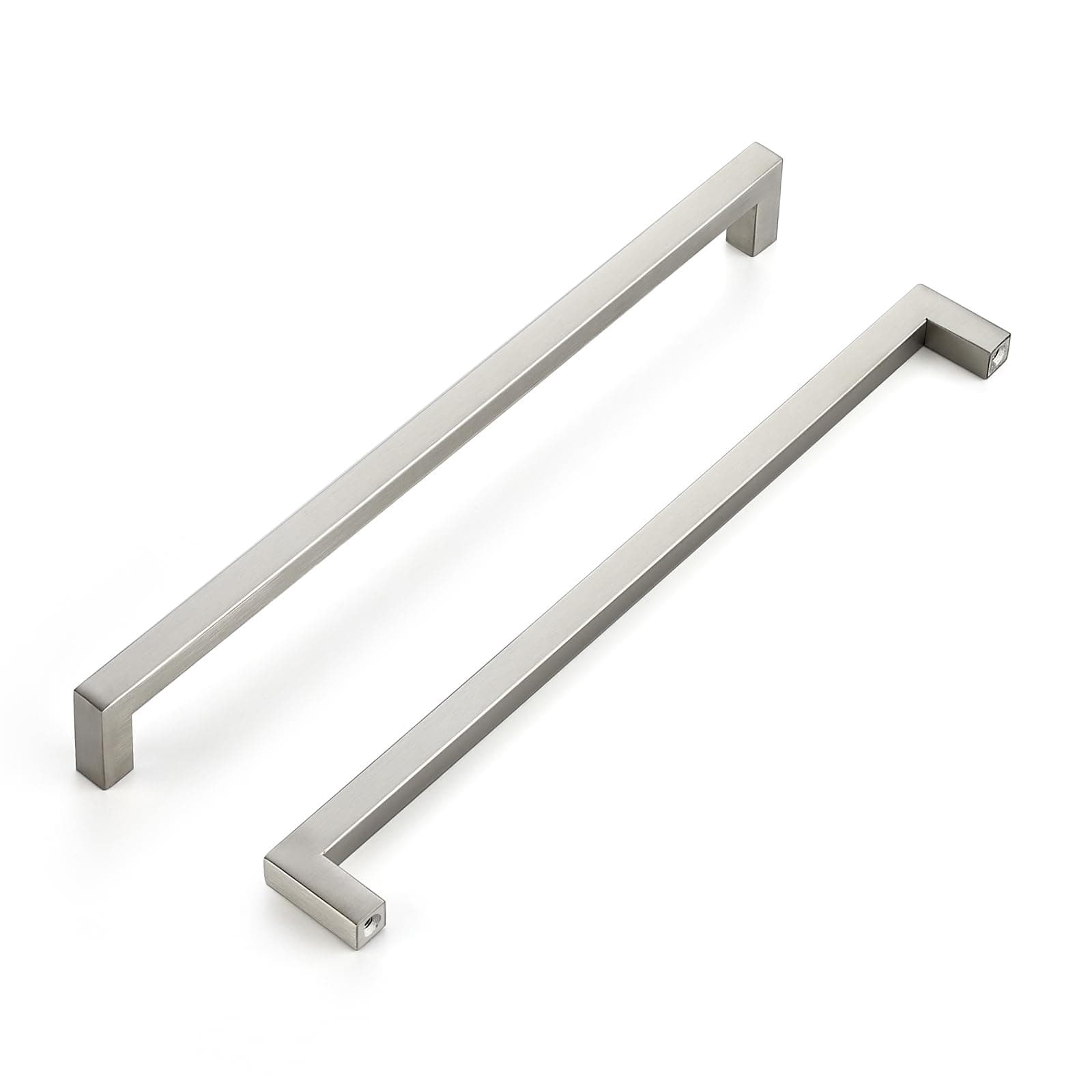HOME EDIT Brushed Nickel Square Drawer Handles & Pulls 11-5/16 Inch,5 Pack