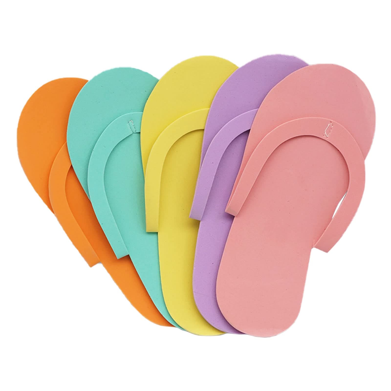 Khakho 24 Pair Pedicure Slippers Disposable,Disposable Flip Flops,Foam Slippers for Foot Spa Salon Nail, 12 Pair, 7