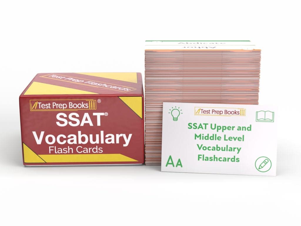 SSAT Vocabulary Study Cards 2025-2026: SSAT Middle and Upper Level Test Prep and Practice [Full Color Cards]