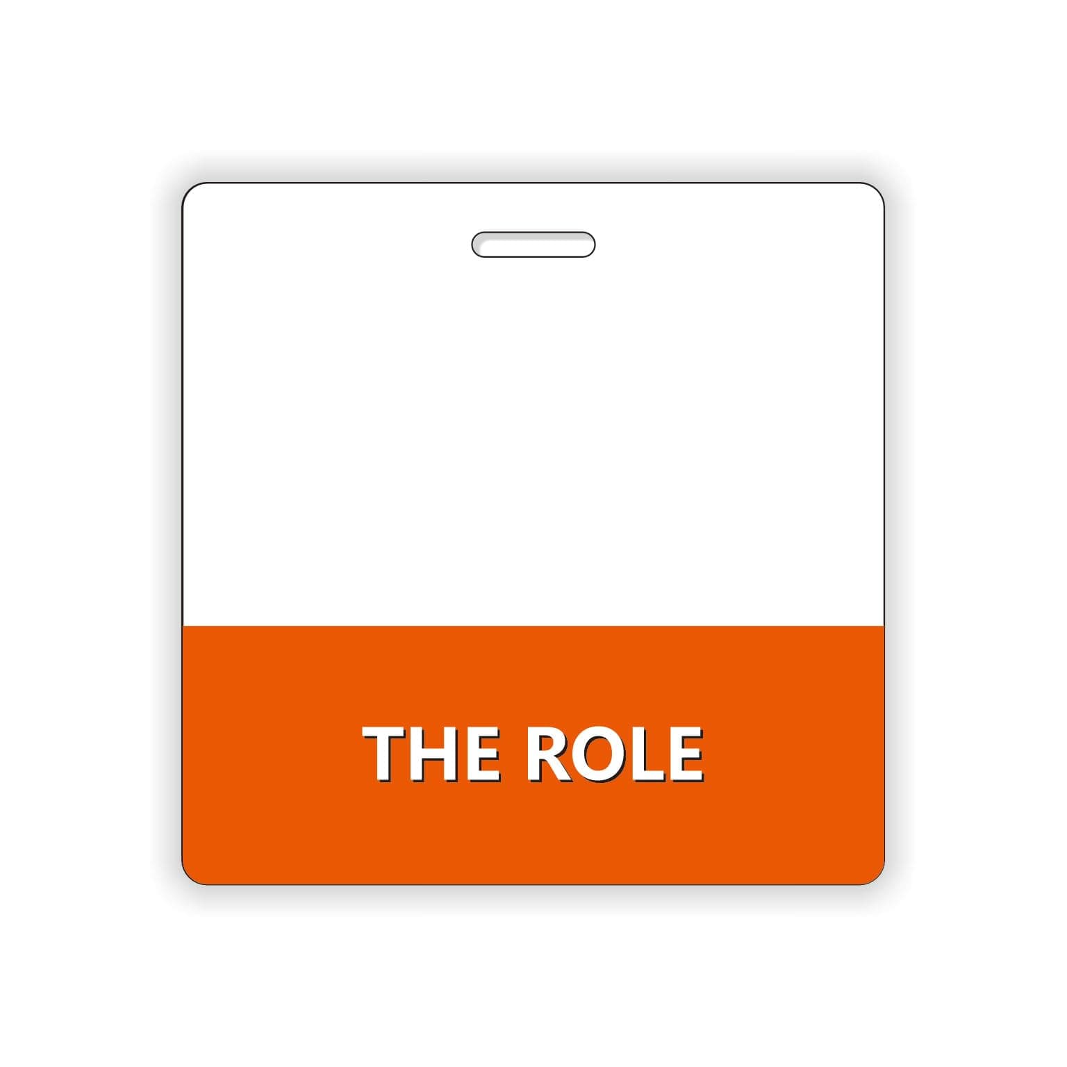 Custom Badge Buddy Double Sided Backer Card - Durable and Water Resistant Great for Nurses, Doctors, Security, Trade Show, Visitor, Work Badge (Bright Orange, 1 Pack)