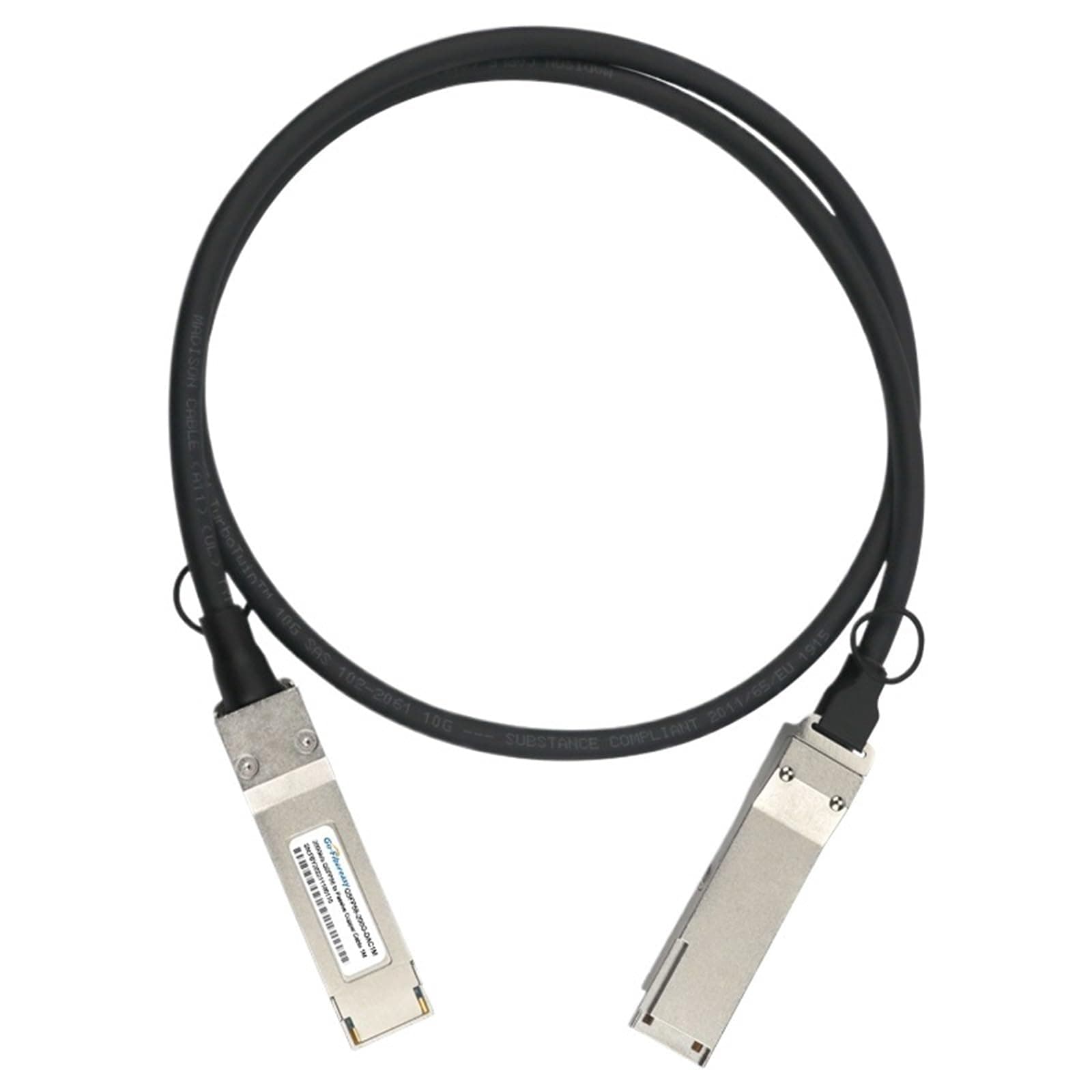 QSFP56 200G DAC Twinax Cable for Q56-200-CU1M Passive Direct Attach Copper Cable 0.5m,1m,2m,3 metres QSFP56-200G DAC Cable(0.5M 30AWG)