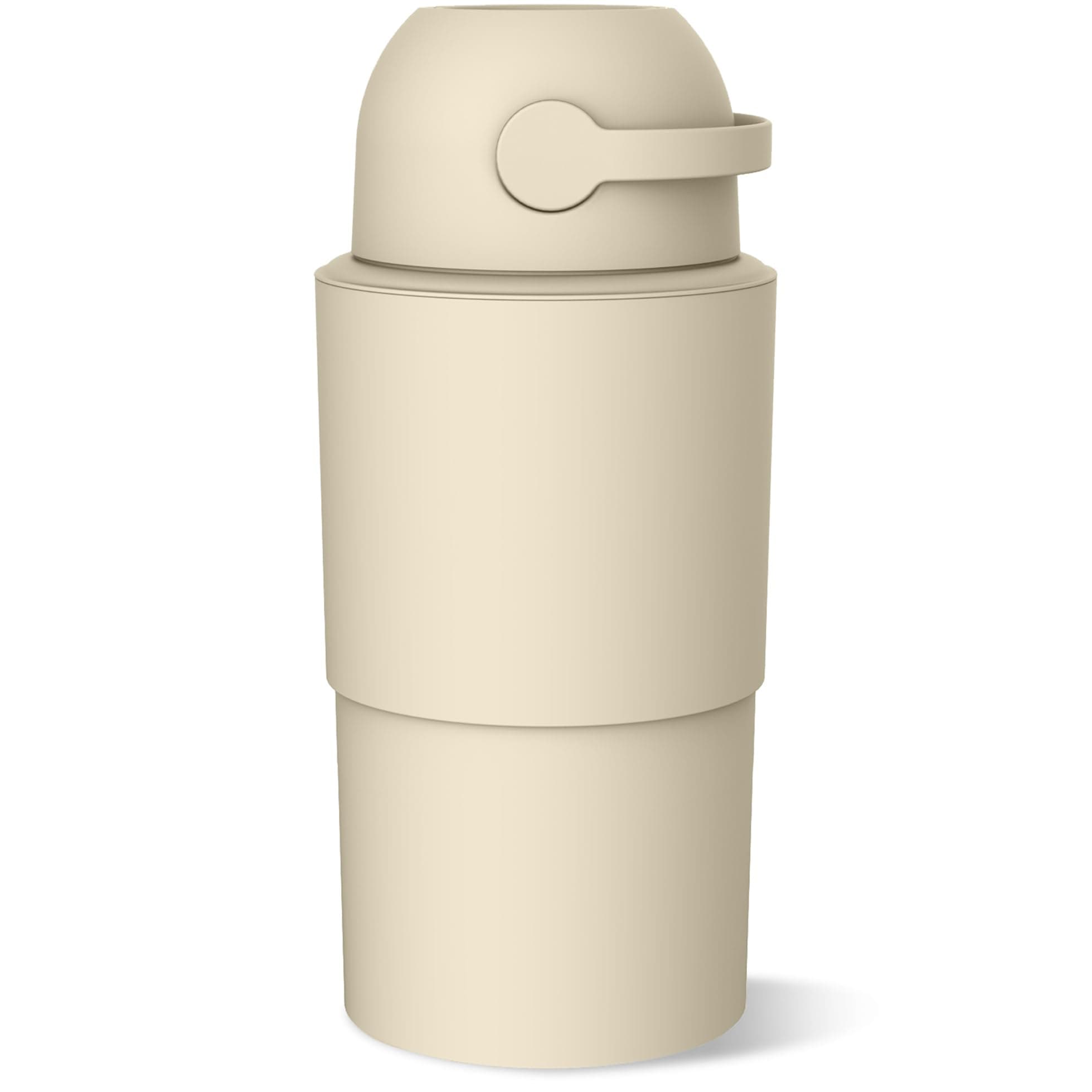 Pure Magic Baby Diaper Pail - Heka, Patented Odor-Stop System, Collapsible, Use Any Garbage Bag, One Hand Free Lever, 1 Roll of Bag incld. (Large, Beige)