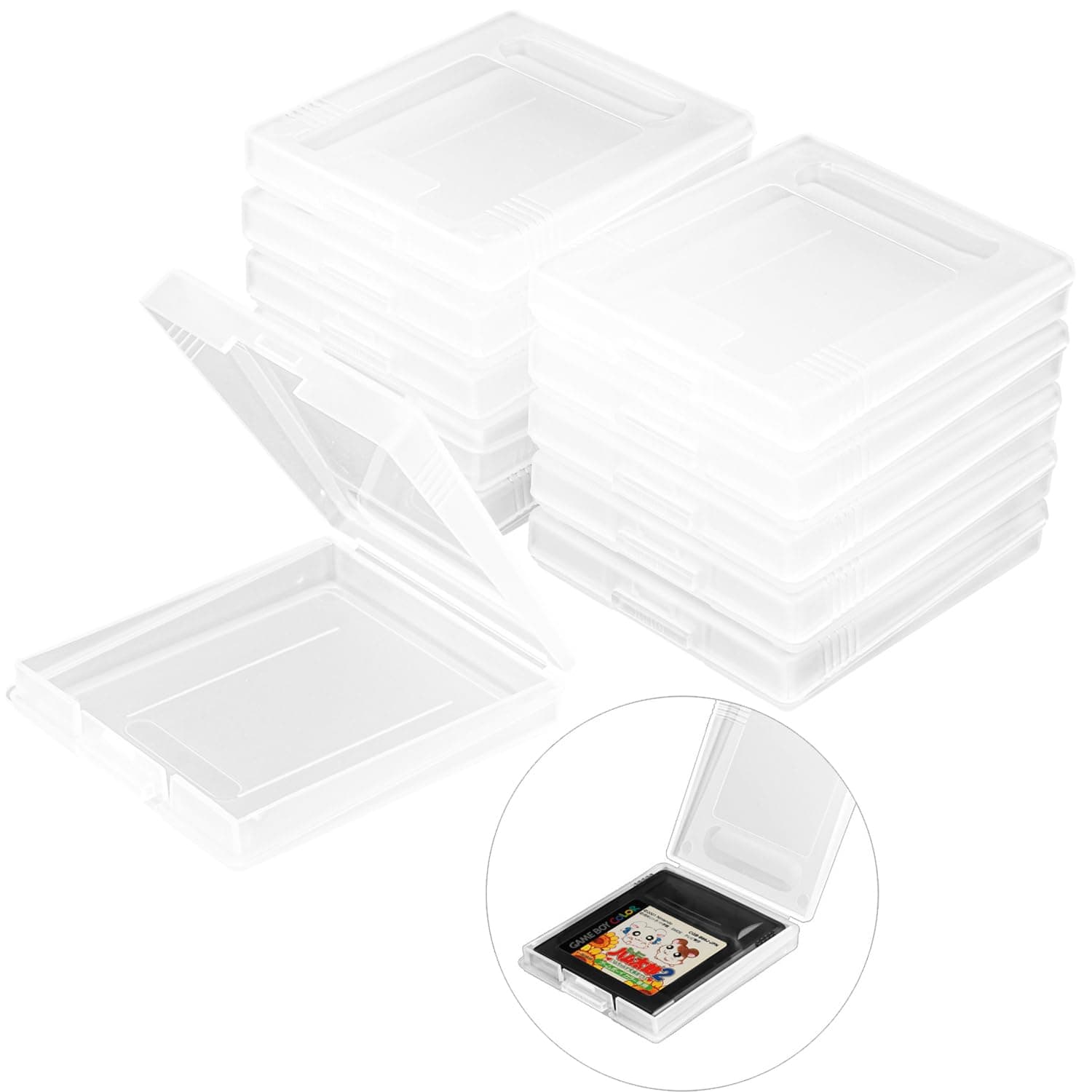 12pcs GBA Cartridge Case GBA Game Cartridge Case Storage Box Suitable Protective Case, Easy to Carry for Nintendo Gameboy Color GBC GB GBP/ 7.2 * 6.4 * 1.3cm Game Boy Advance GBA - Nintendo DS