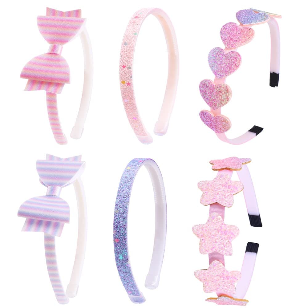 Lizioo Rainbow Headbands Sweet Hairband Children Head Bands For Girls (Stripe shape)
