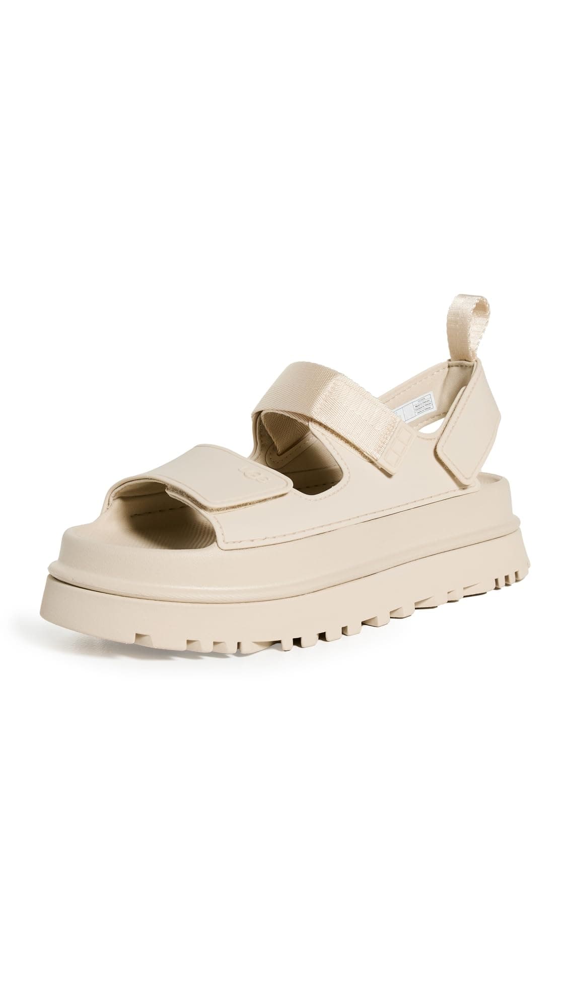 UGG Women's GOLDENGLOW Flat Sandal, SEA Salt, 8