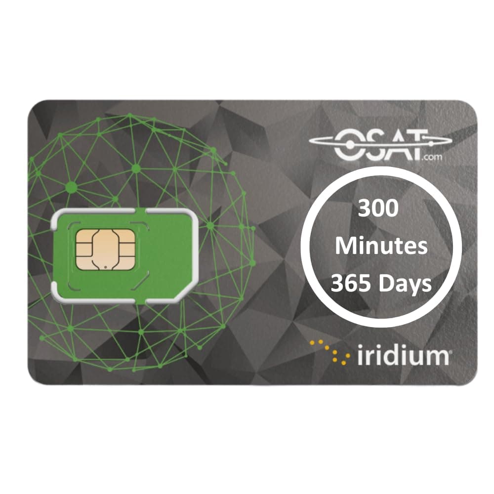 OSAT Iridium Satellite Phone Global Voice Prepaid SIM Card with 300 Minutes* (12 Month Validity)