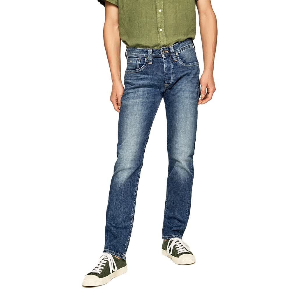 Pepe Jeans Cash Men's Jeans Regular Fit Regular Rise Denim, Blue (Denim-z23), 30W / 30L