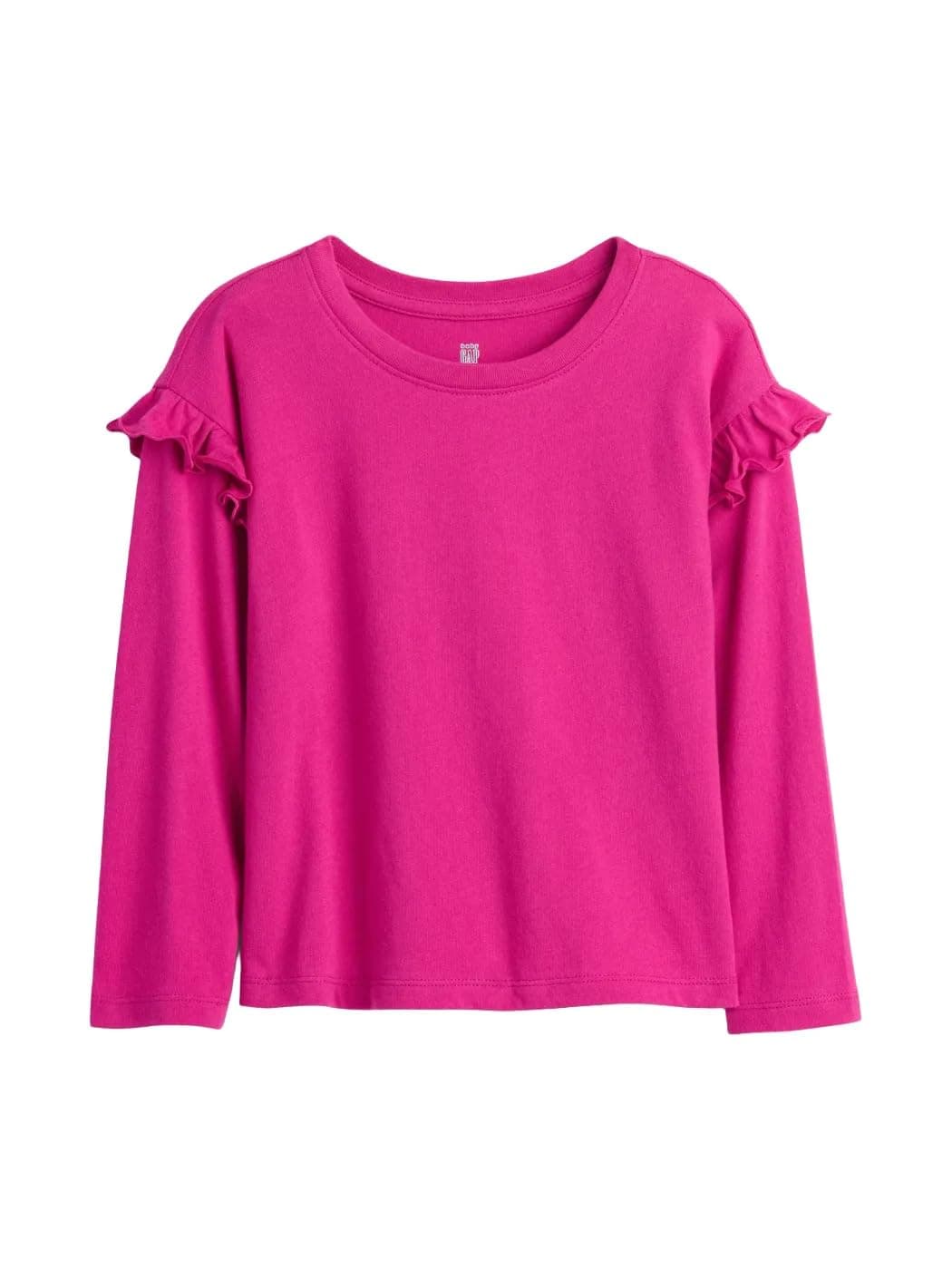 GAP Baby Girls Ribbed Knit Top Bright Fuchsia 2YRS