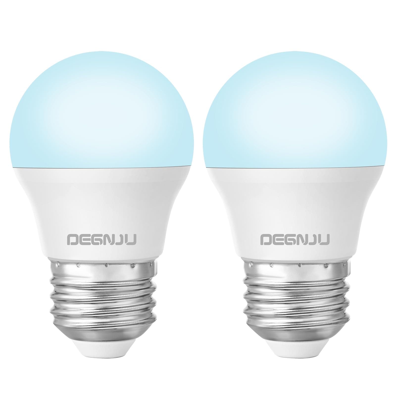 DEGNJU LED Refrigerator Light Bulb, 40 Watt Equivalent, 120V, Fridge Light Bulb 5000K Daylight White, A15 Appliance Bulb 5.5W for Freezer, 650LM, E26 Standard Base, 120V, Non-Dimmable, 2 Pack