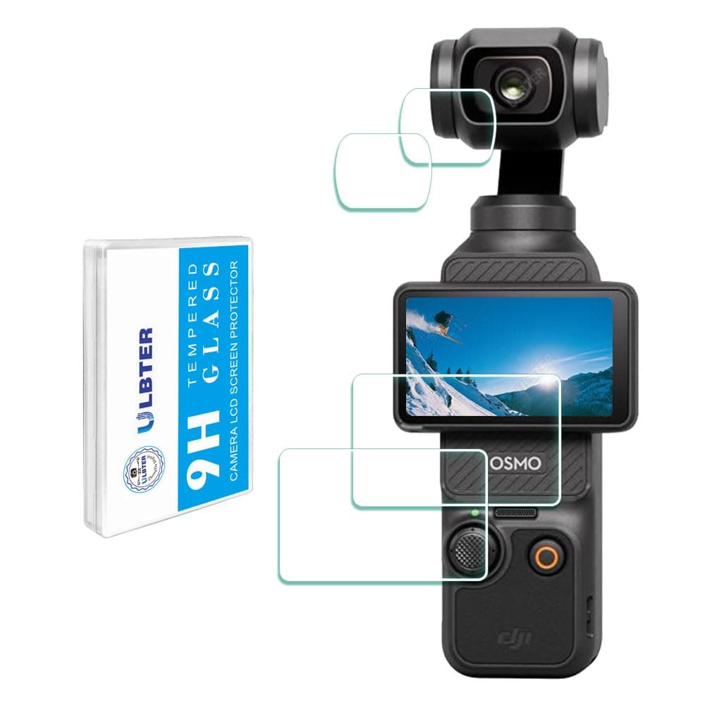 ULBTER Lens + Screen Protector for DJI Osmo Pocket 4 / Pocket 3 [2+2Pack]