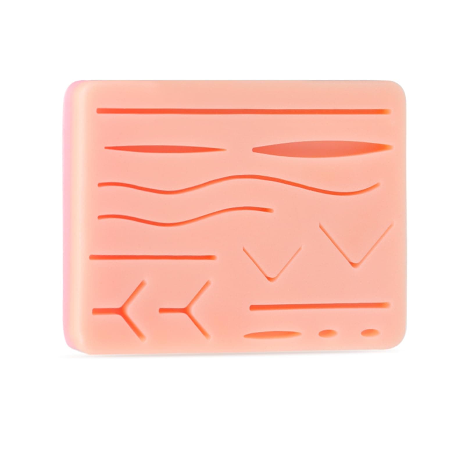 Spectabilis Suture Practice Pad Realistic Three-Layer Silicone Skin Kit with 14 Pre-Cut Wounds, Best Gift for Medical Students Training