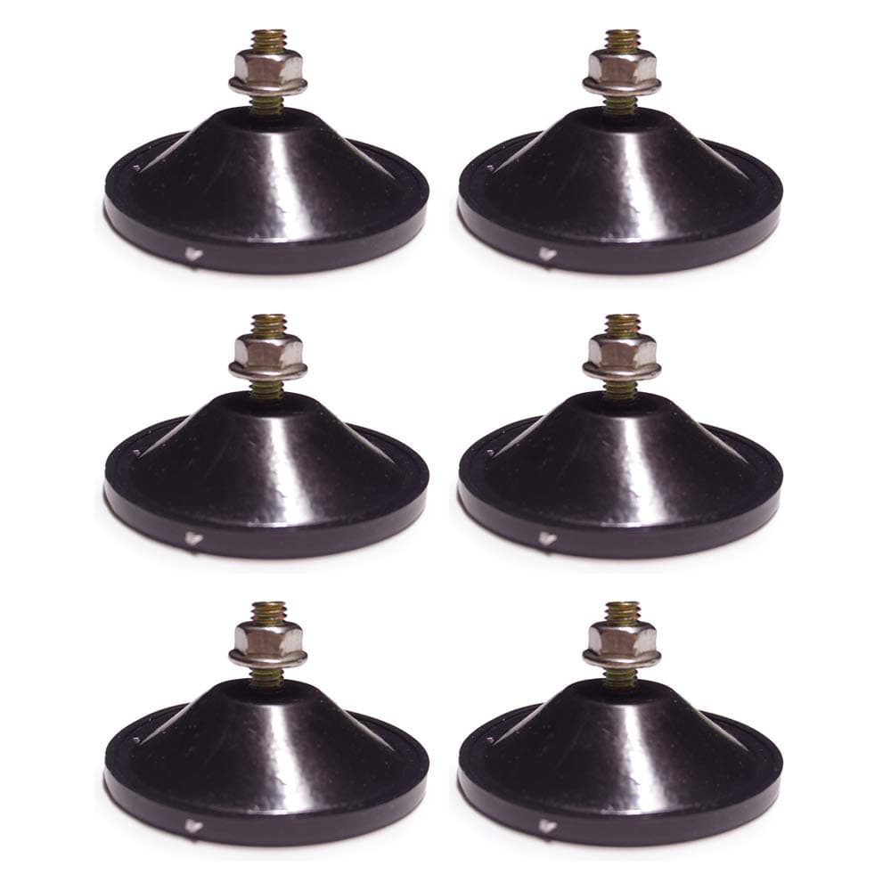 DANXQ Strong Thickened Sucker Clear PVC M6 Thread Screw Suction Cup Hook with Lock Nut for Enhanced Suction,Diameter 5.5 cm (2.16") (Black-6PCS)