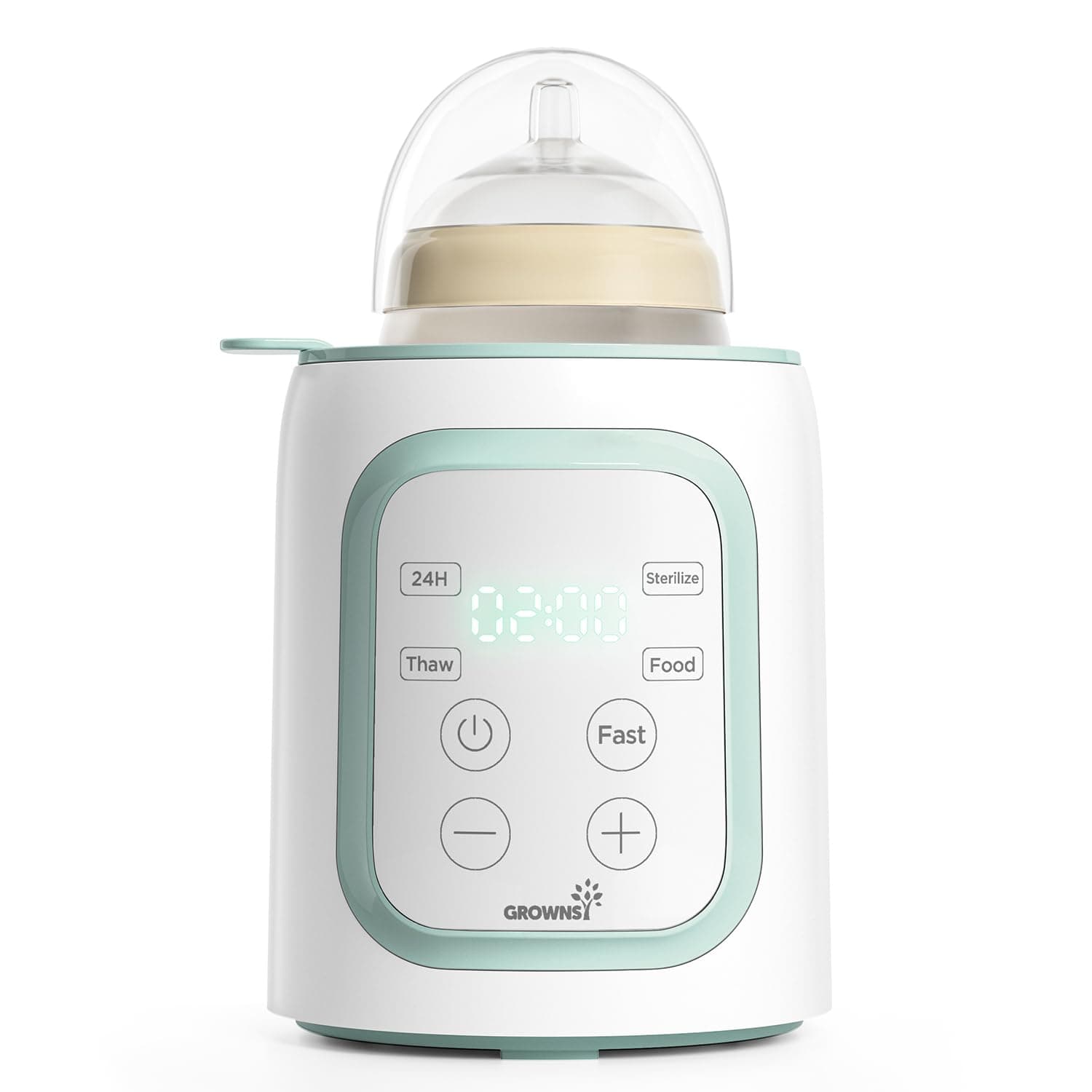 Grownsy 8-in-1 OG Fast Bottle Warmer with Timer, Green