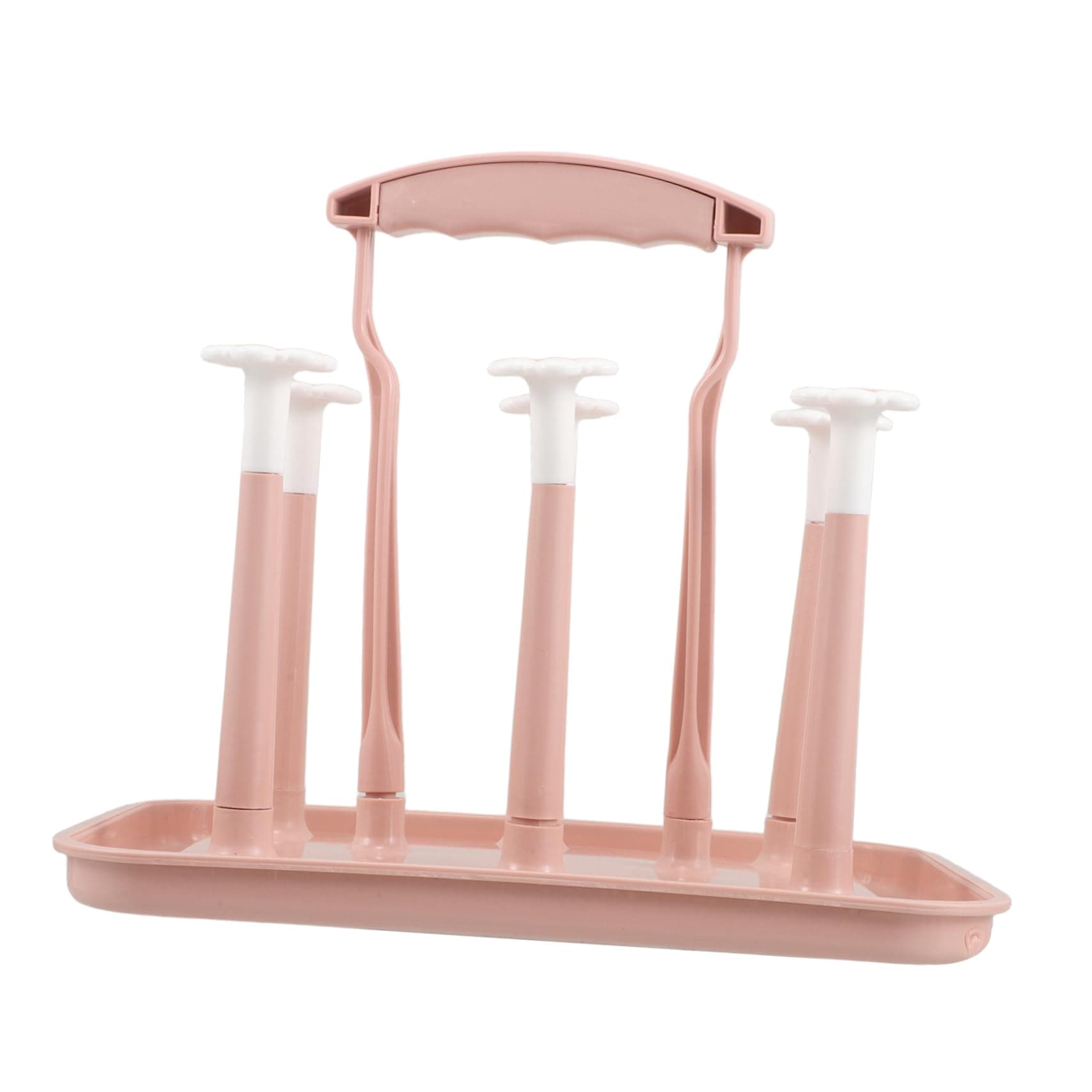 SWOOMEY Portable Bottle Drying Rack Chic Pink Cup Organizer for Water Bottles Easy to Clean Durable Design for Home Use Essentials