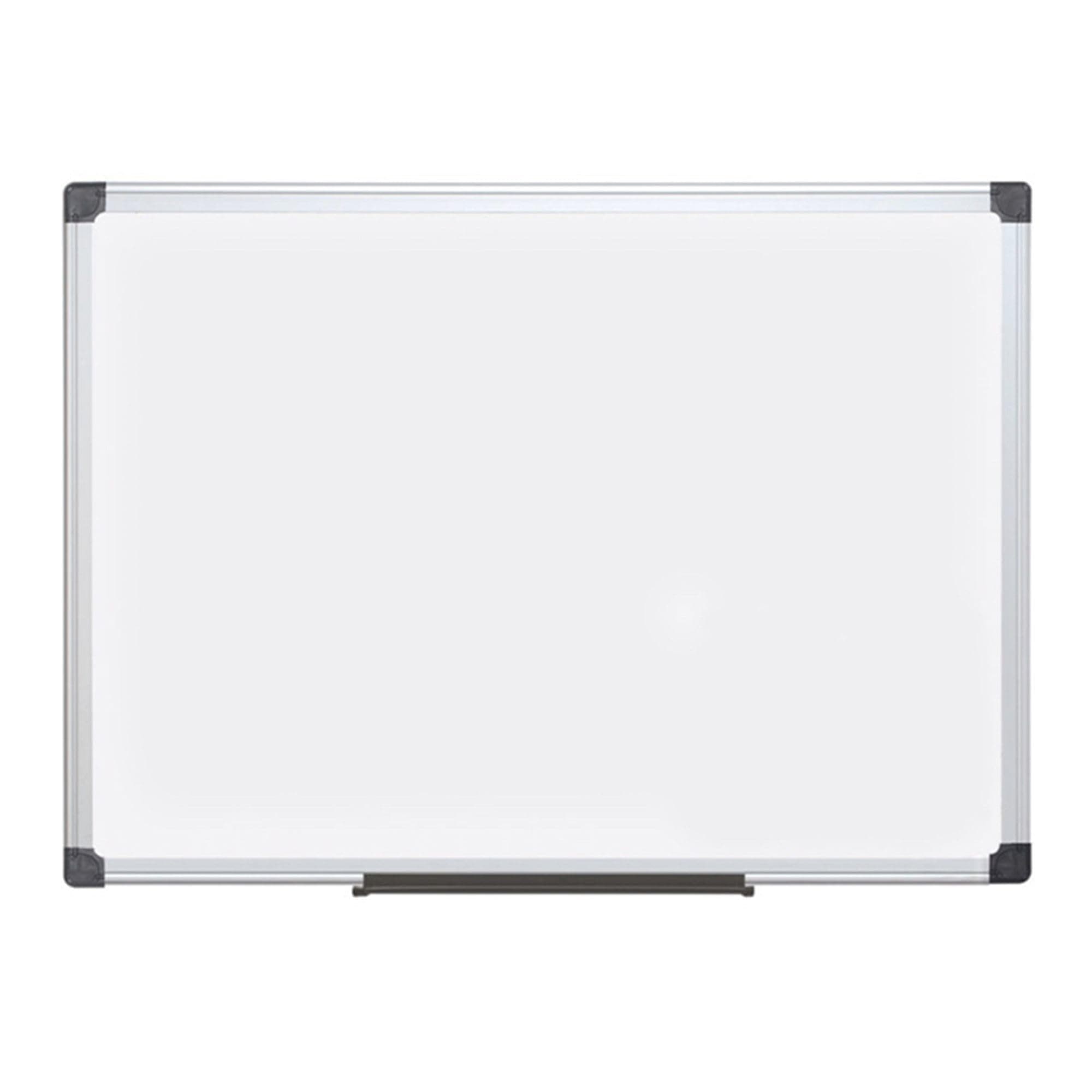 MasterVision Maya Series Magnetic Dry Erase Board, Laquered Steel Whiteboard, Snap-On Marker Tray, Wall Mounting Kit, 18" x 24", Aluminum Frame