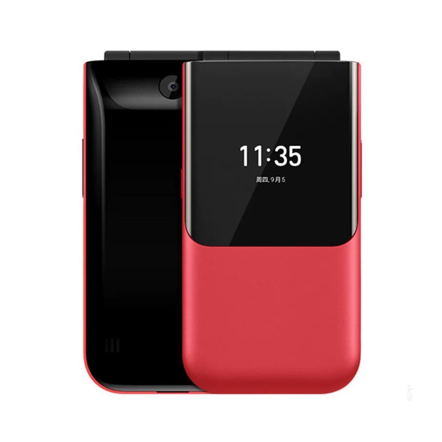 LizhSynergy 2720 GSM 2G Flip Phone with Dual SIM, Button Mobile Phone for Seniors and Students, Phone with Backup Function (Red)