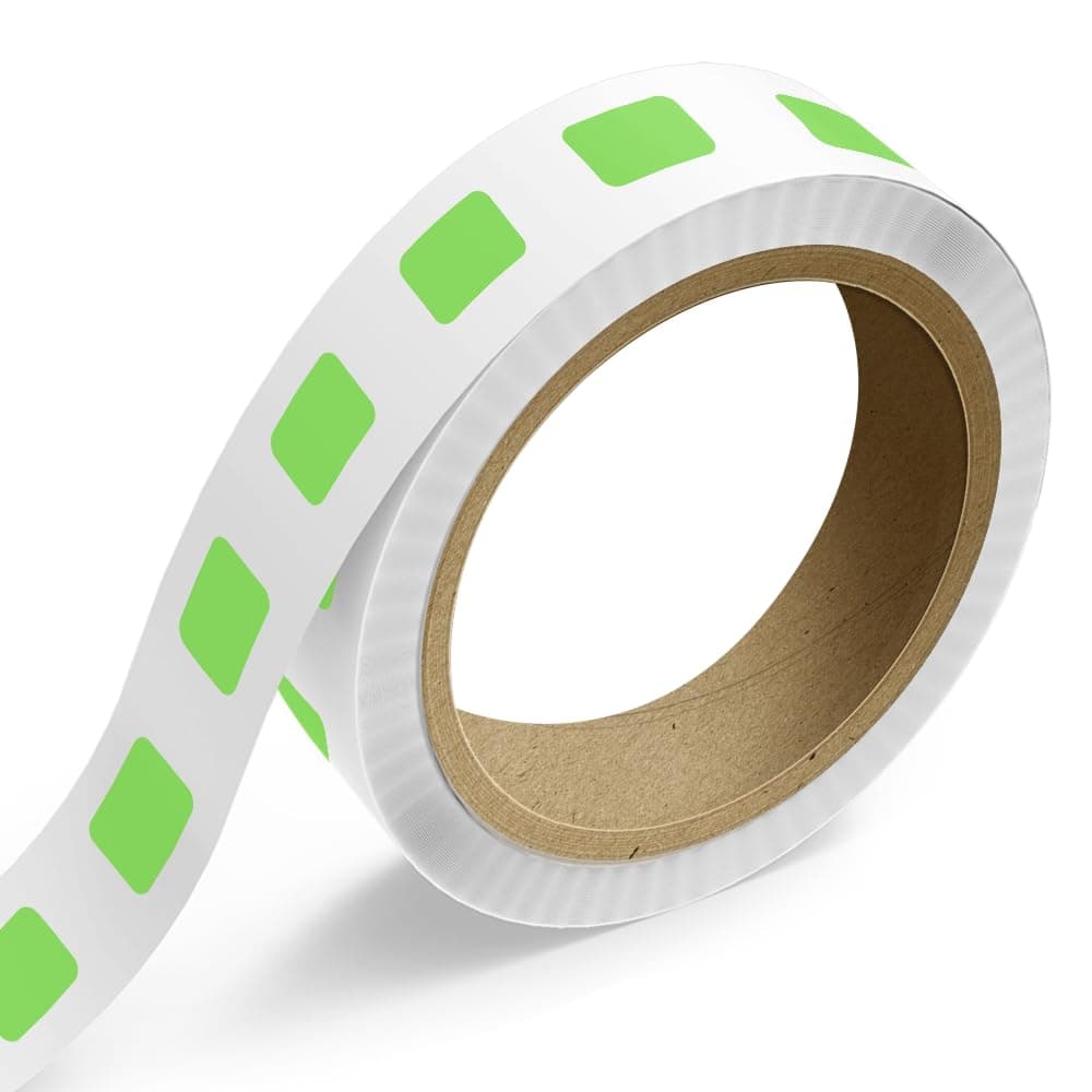 LabelsNstickers Standard Label Rolls - Rectangle - 3/4 x 1 - Neon Green - 125 Labels/Roll