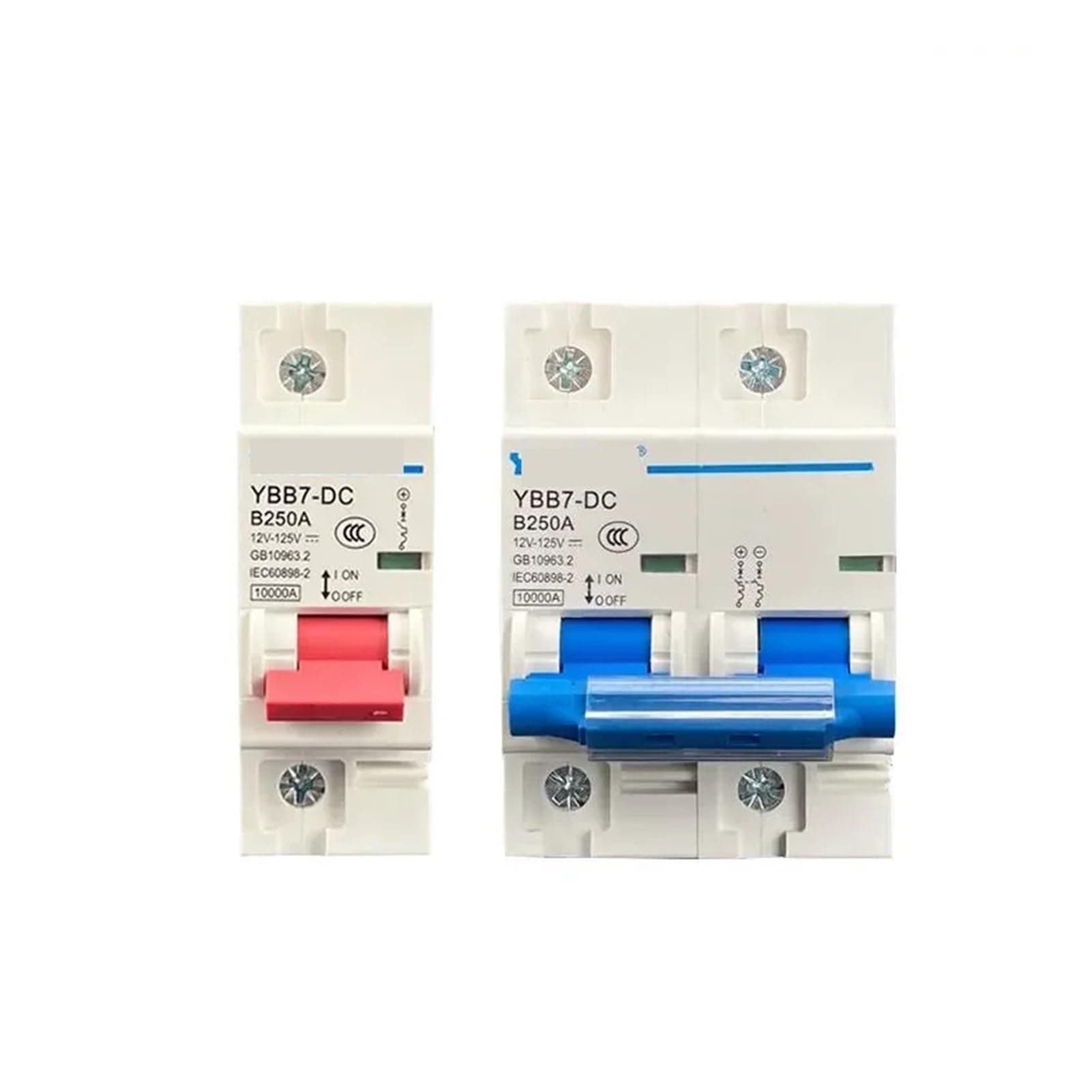 qiaoyiyuan 1P 2P 100A 200A 250A DC Breaker 12V 24V 36V 48V 96V 120V DC Circuit Breaker Solar Battery Protector(1P,200A)