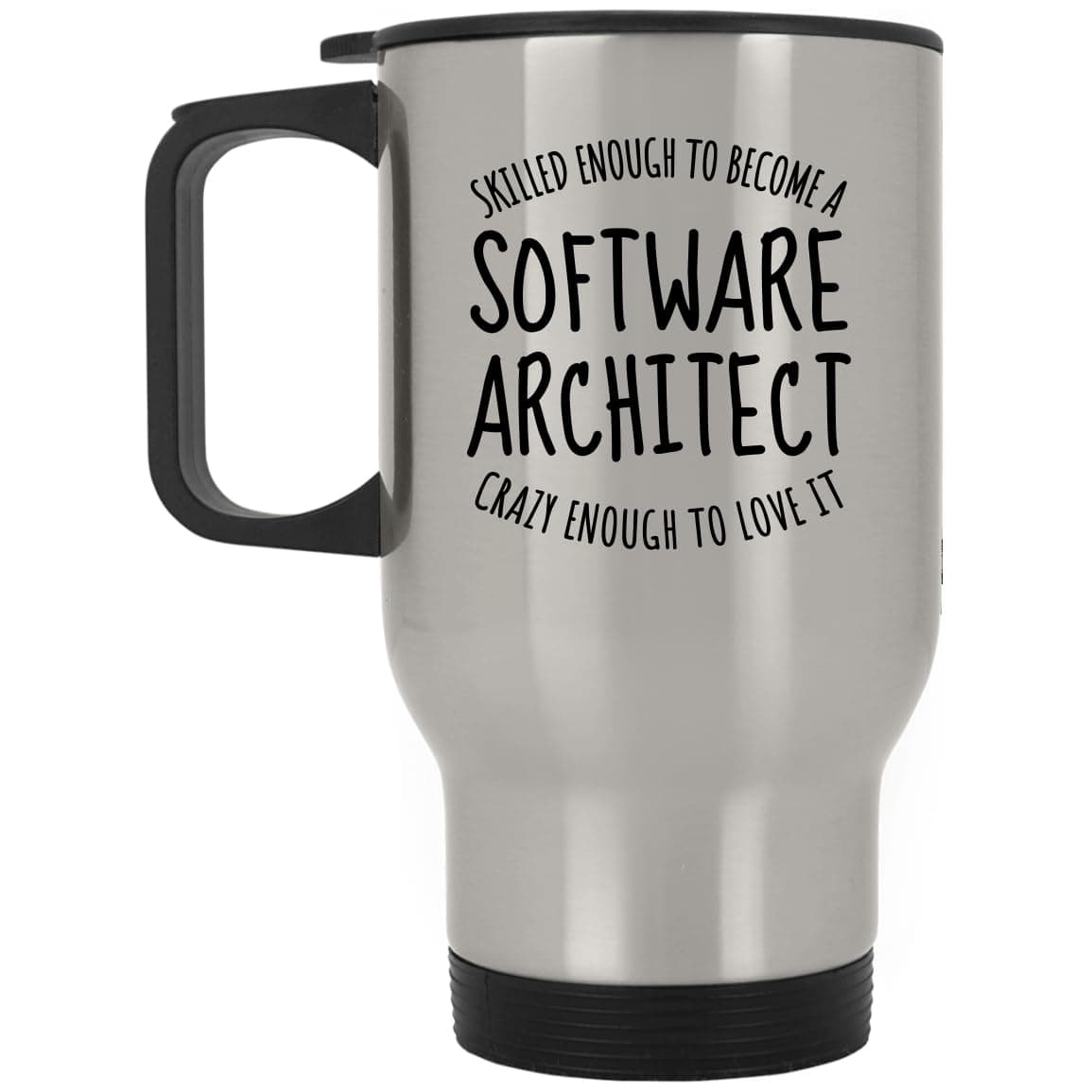 Inkomize Software Architect Travel Mug Coffee Funny Appreciation Gifts Men Women 14 Ounce Travel Mug Silver