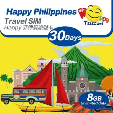 Free Test 150MB 1Day in Canada | Happy Philippines 30 Days Unlimited Data Sim Card | Philippines Data 8GB of 5G High-Speed Data Then 128kbps | No Registration | Easy Activation