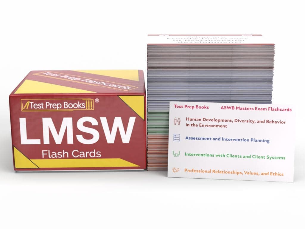 LMSW Exam Prep 2022 and 2023 Flash Cards: ASWB Masters Social Work Flashcard Study Guide with Practice Test Questions [Full Color Cards] (Cards)