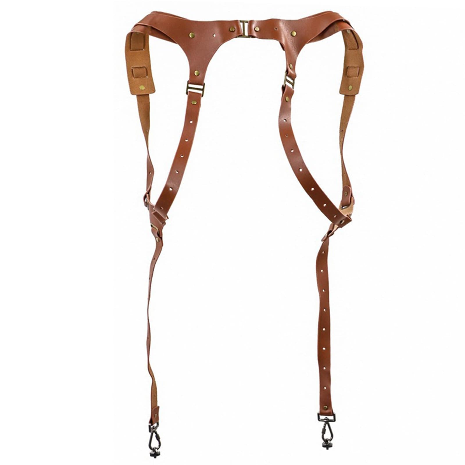 Zgehnao Waist Belt,Leather Shoulder Strap for Camera Harness Strap Double Camera Double Camera Holder for a Fit Suspenders