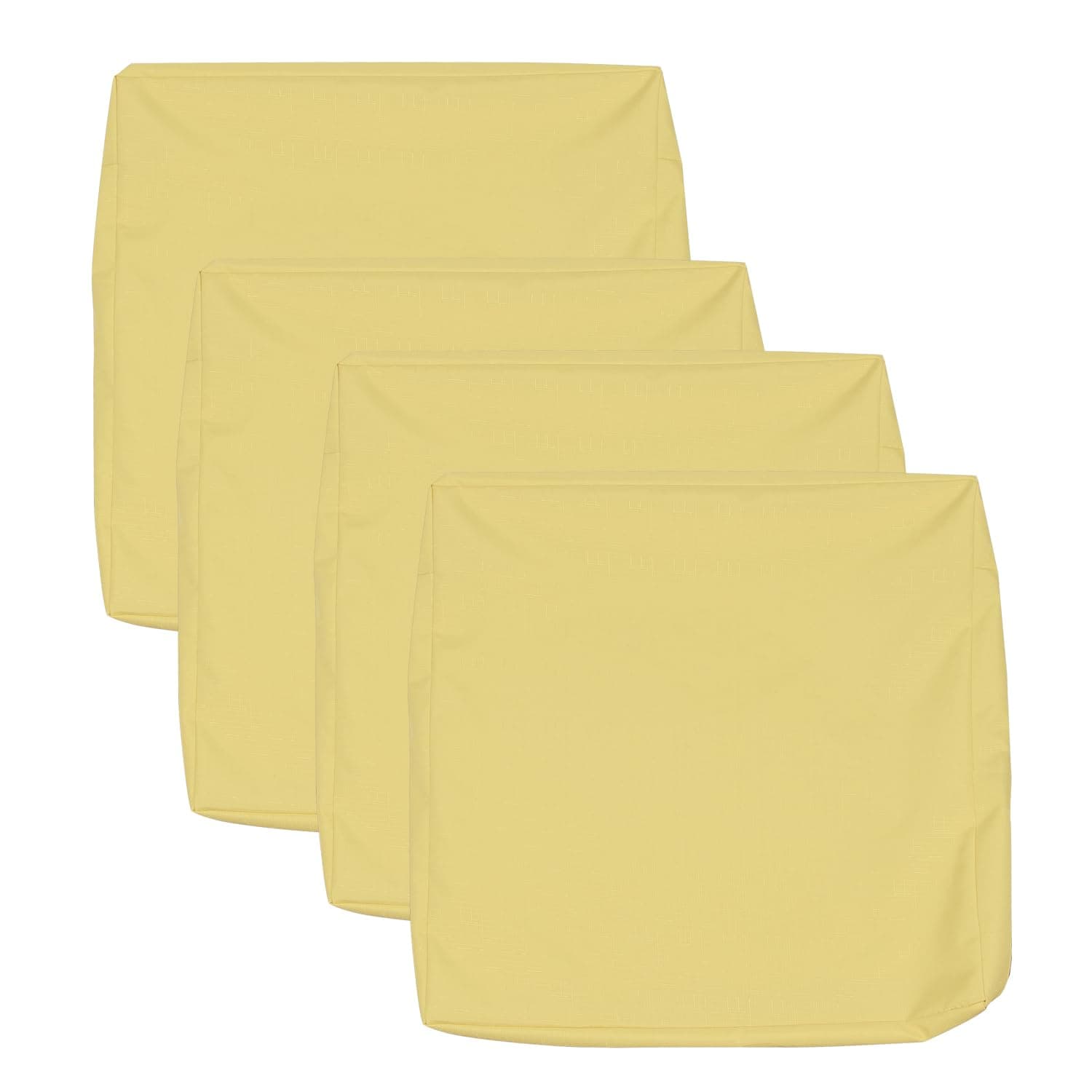 youngseahome Patio Seat Cushion Covers,Washable Slip Covers Replacement,Waterproof Outdoor Furniture Chair Cushion Pillow Seat Cover for Couch,Garden,Sofa,Yellow,22"×20"×4"(4 Covers Only)