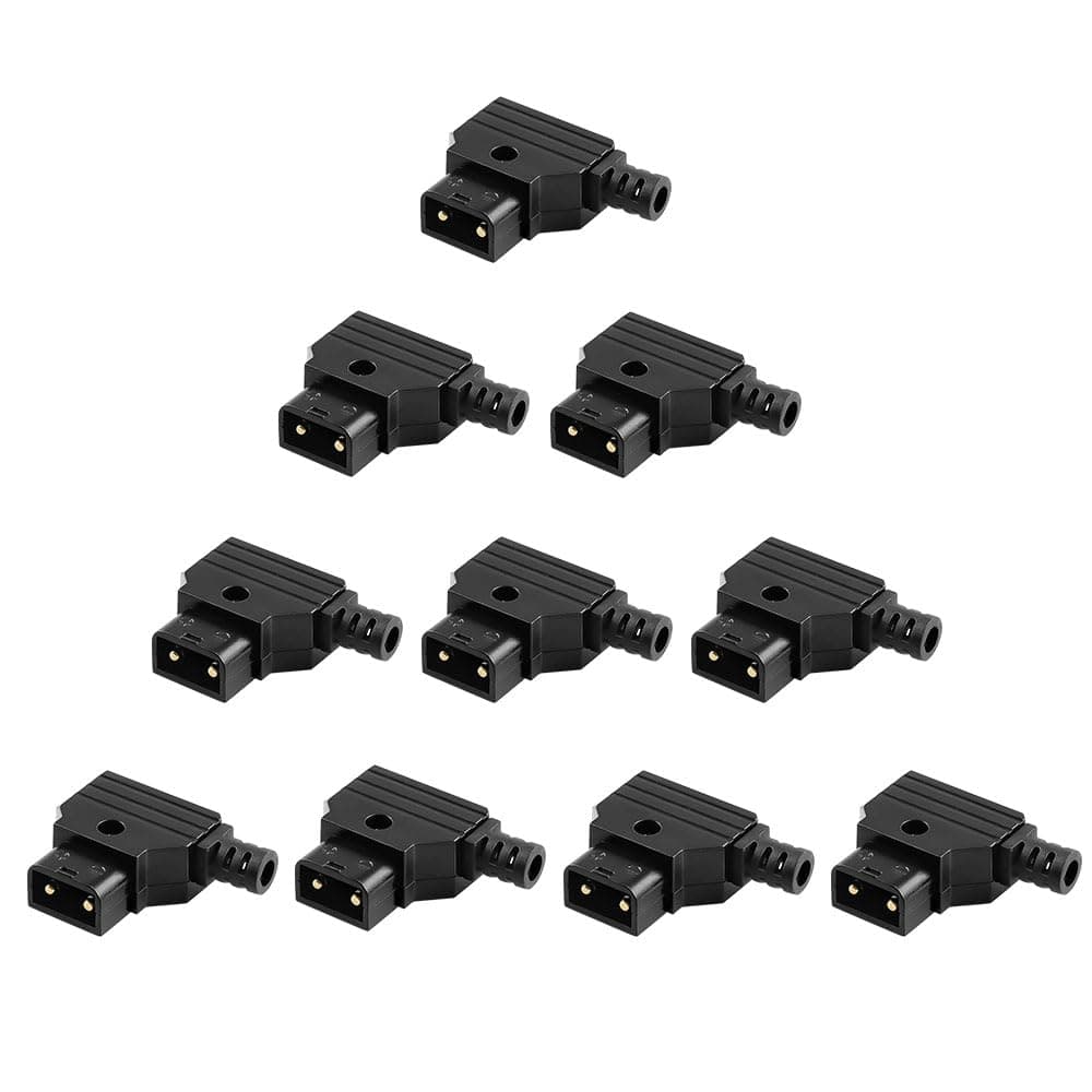 Alvins D-Tap Connector Male Plug DIY for Photography Power Cable V-Mount Gold Mount Battery(10PCS, Male)