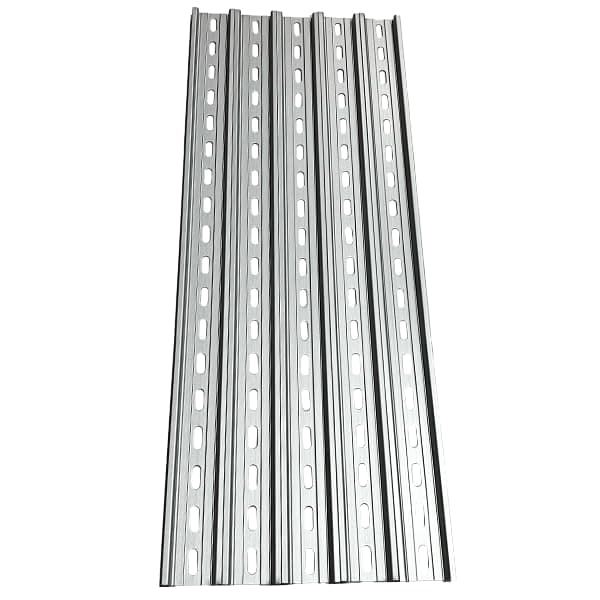 International Connector T&G 5 Pieces DIN Rail Slotted Aluminum RoHS 35mm Wide 7.5mm High (18")