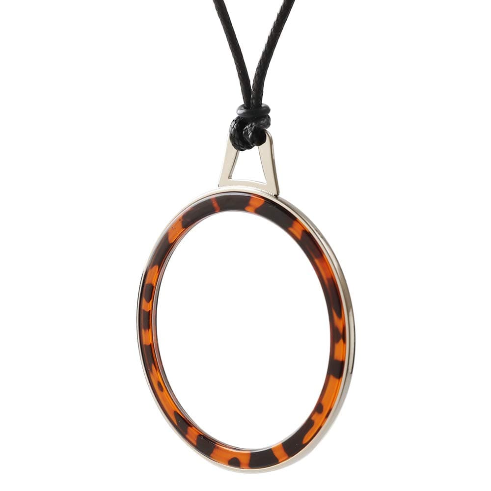 TERAISE Reading Glasses Necklace Readers for Women Anti-loss Lightweight Eyeglasses Portable Monocle Glasses with Exquisite Case(Leopard-2.5X)